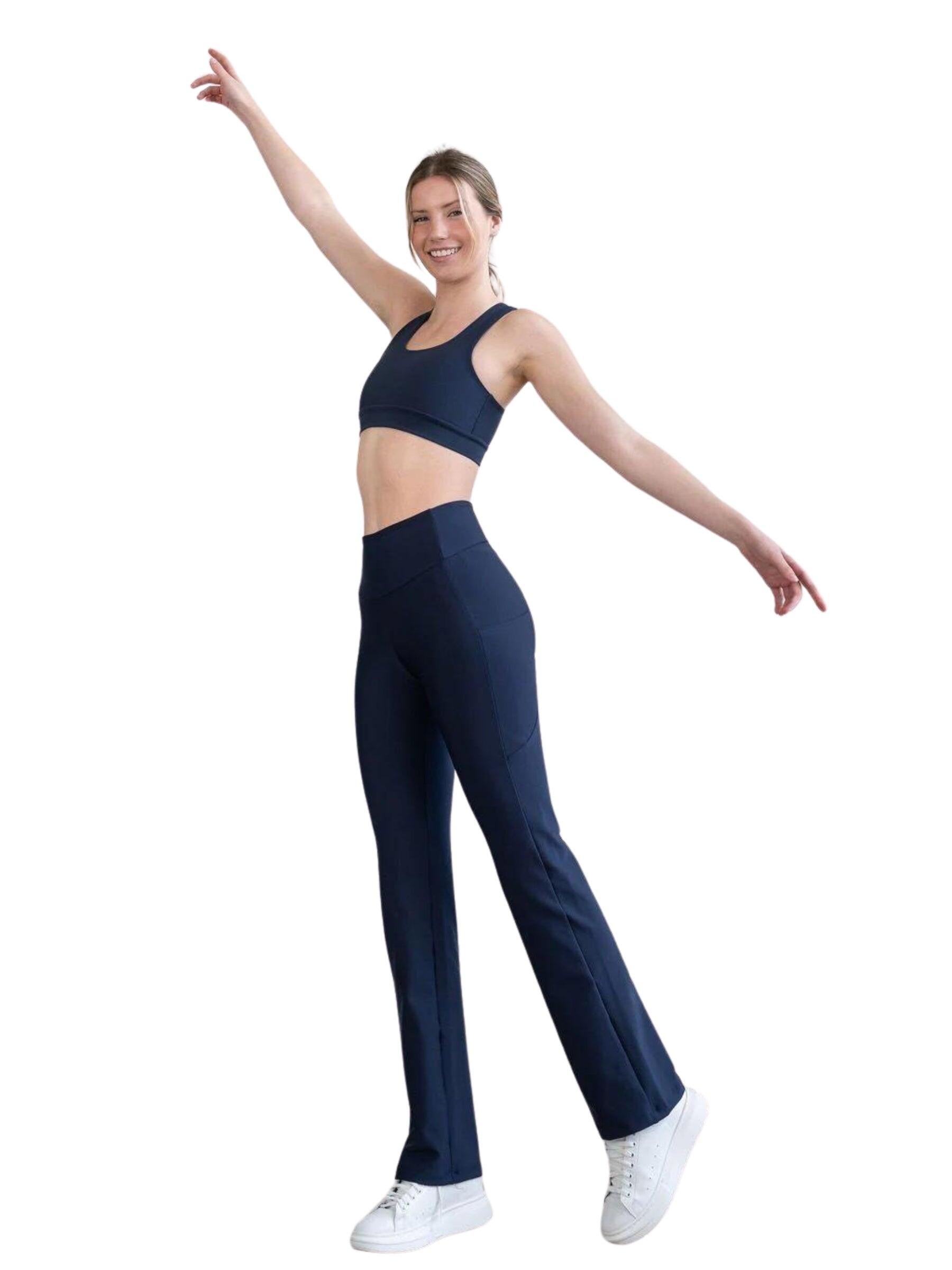 435 Leggings Pocket flare in blu navy 4/4