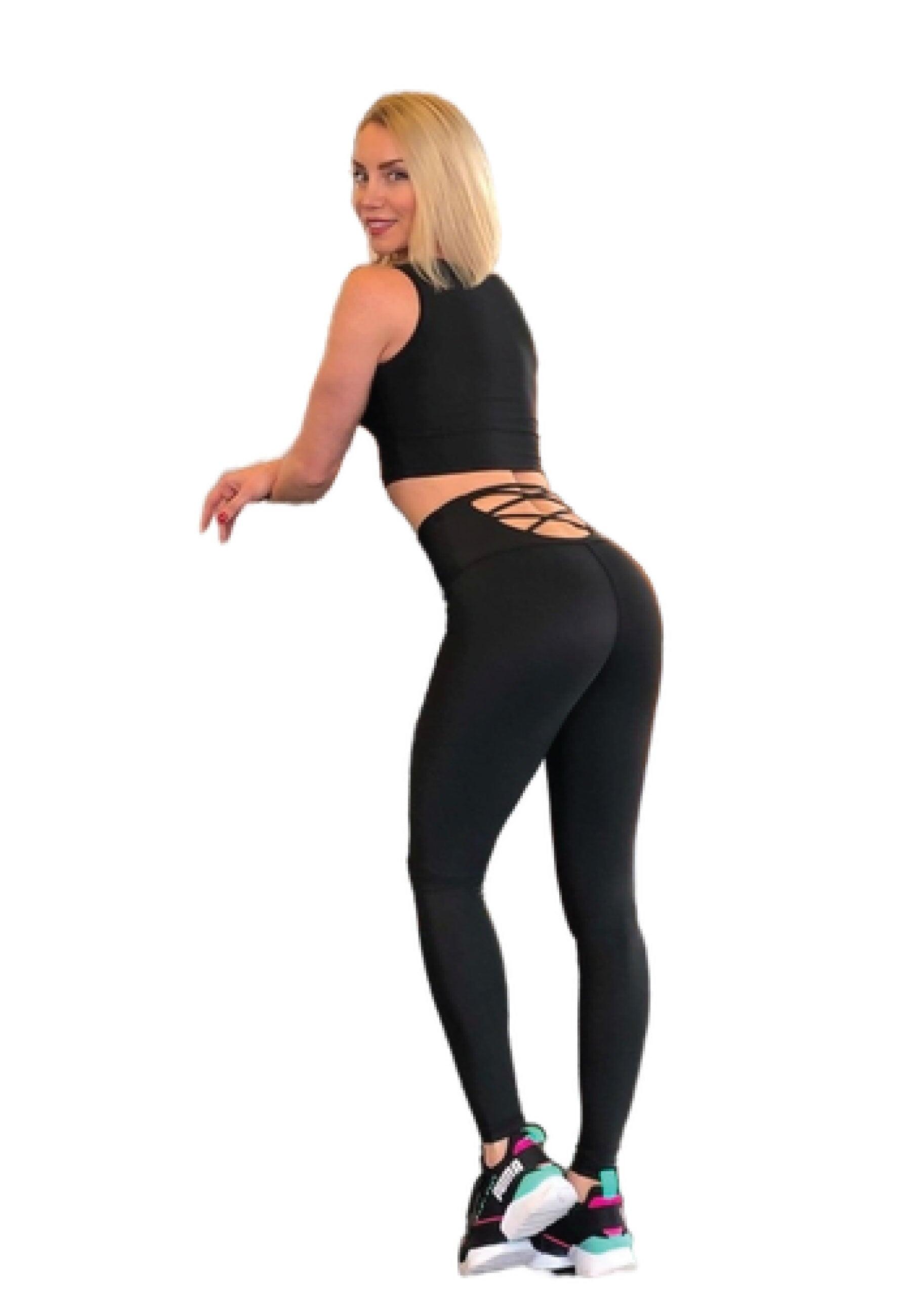 297 Leggings a vita alta in nero 4/4