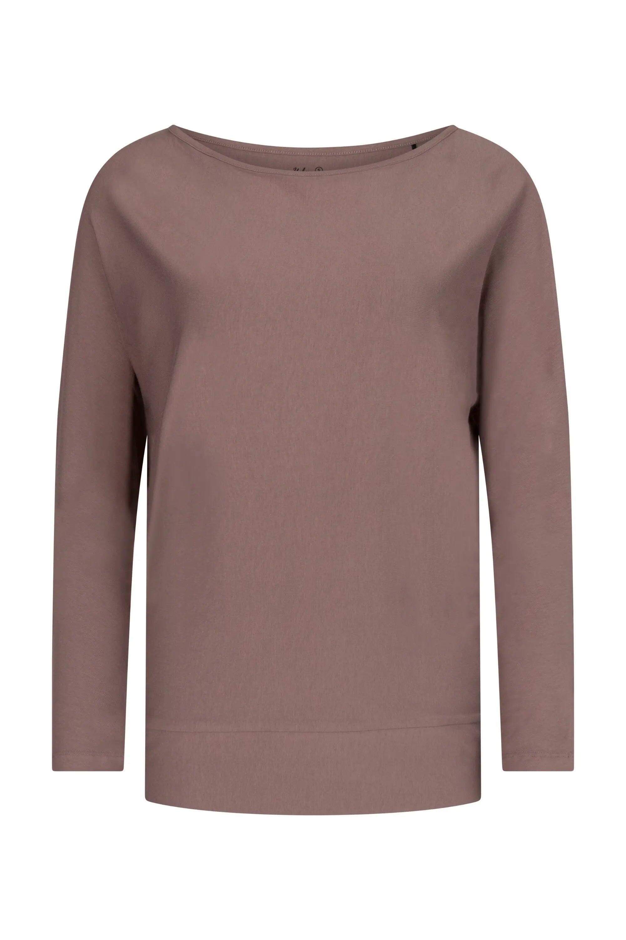 Chemise de Yoga à manches longues Budhi, manche chauve-souris - rosé/brun 5/6