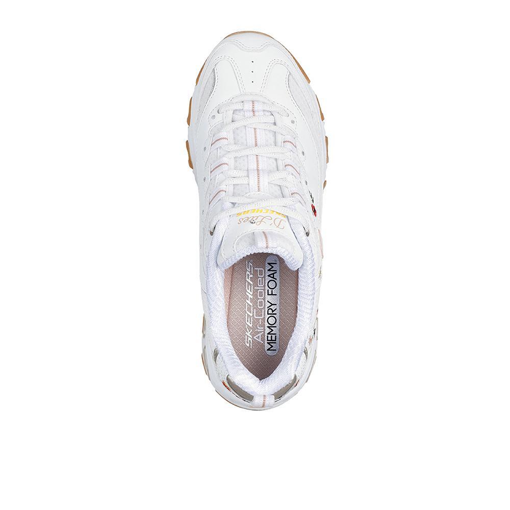 Sapatilhas Skechers Muher D'Lites Spring Bloom Branco 3/4
