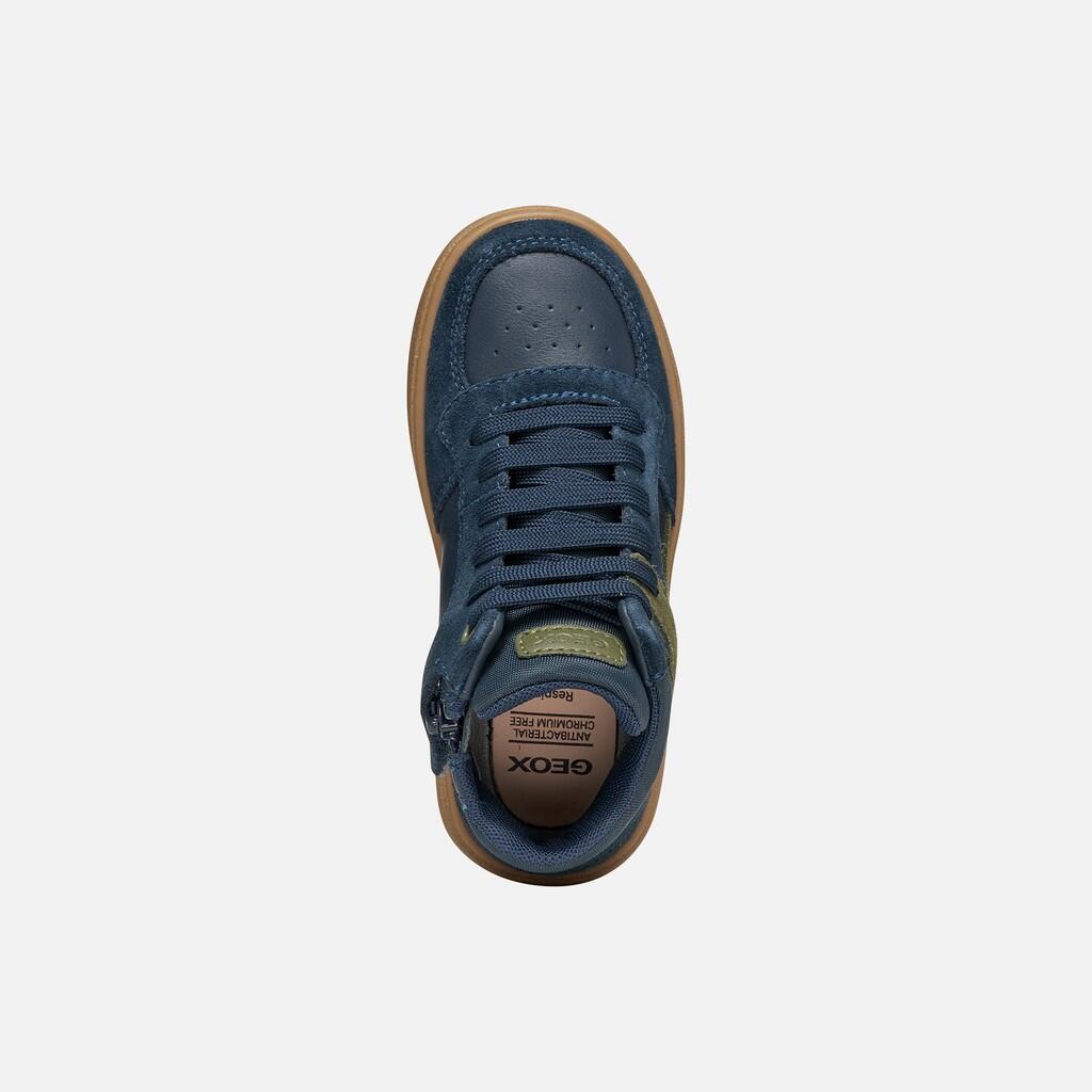 Baskets Garçon J THELEVEN BOY Bleu Marine/Vert Militaire 6/7