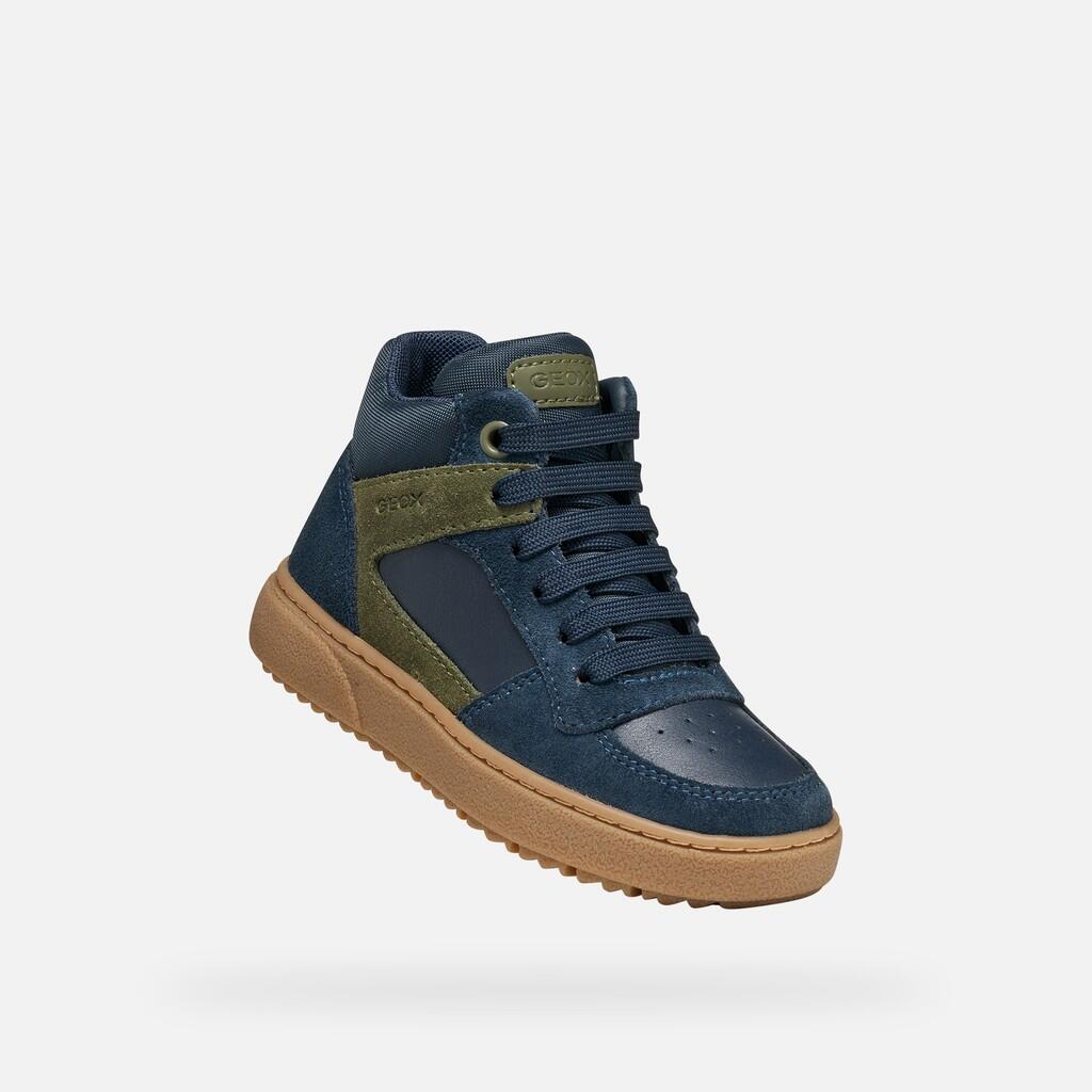 Baskets Garçon J THELEVEN BOY Bleu Marine/Vert Militaire 5/7