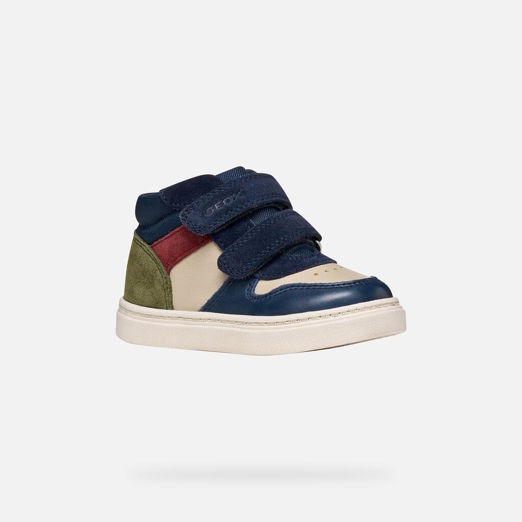 Baskets Bébé Garçon NASHIK BABY BOY Beige/Bleu Marine 3/7