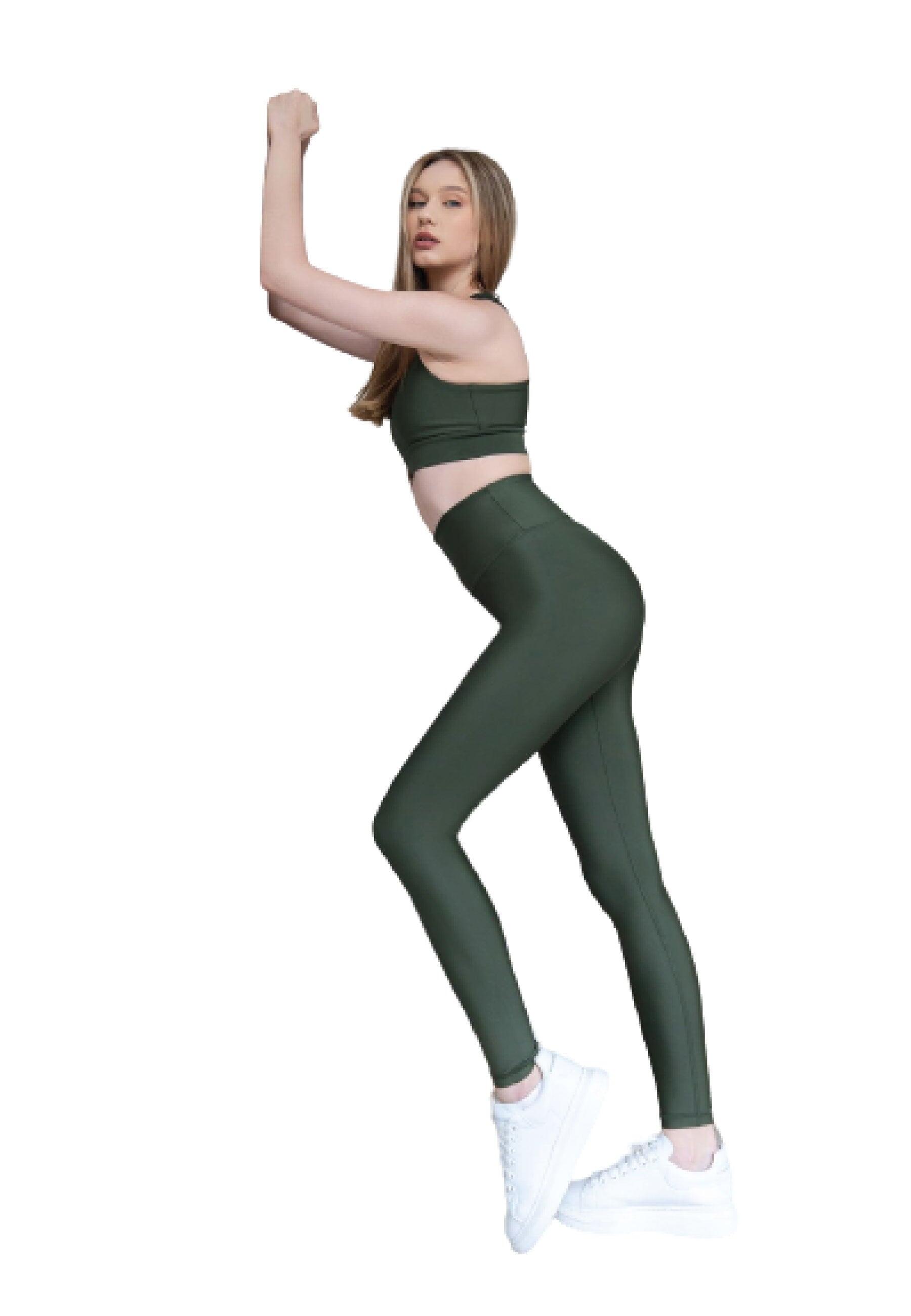 736 Leggings scrunch butt in kaki 5/5