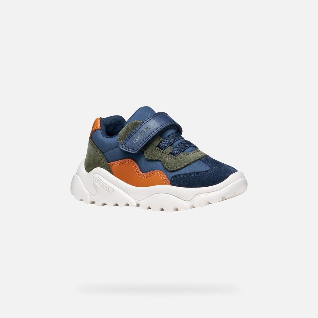 Baskets Bébé Garçon B CIUFCIUF BOY Bleu Marine Clair/Orange 3/7