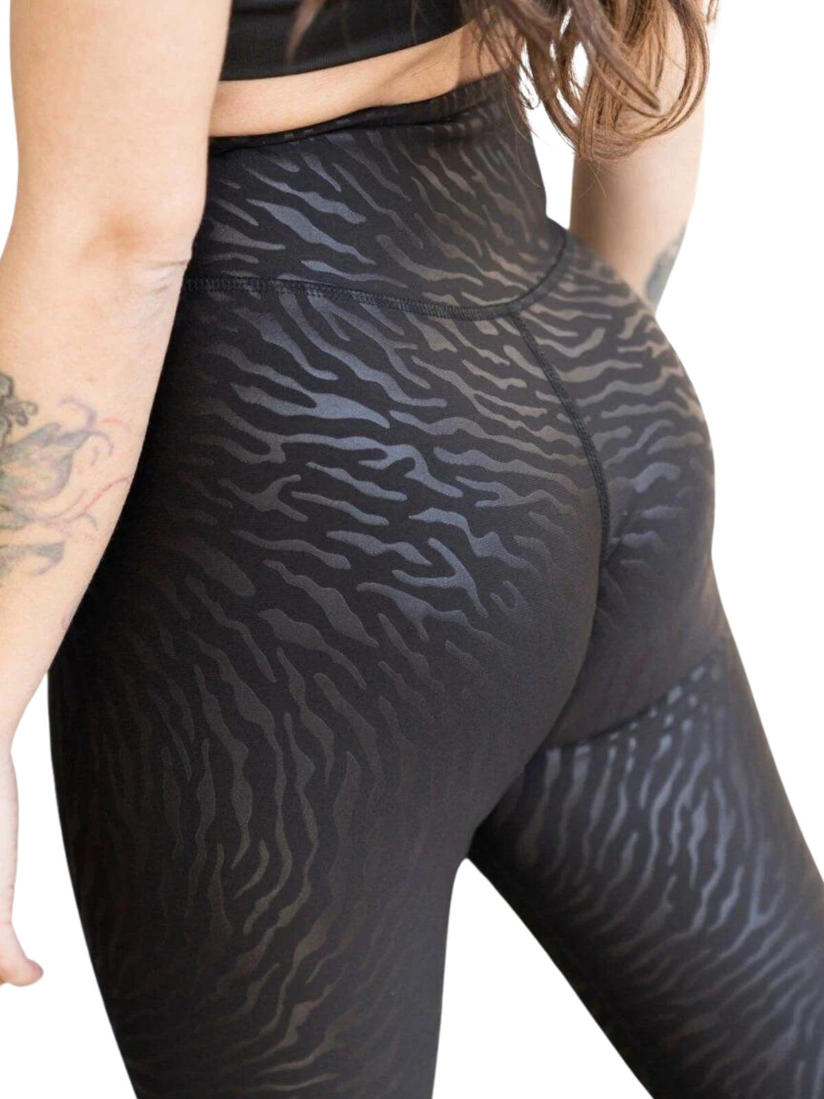 1194 Leather Look Leggings in Schwarz 3/3
