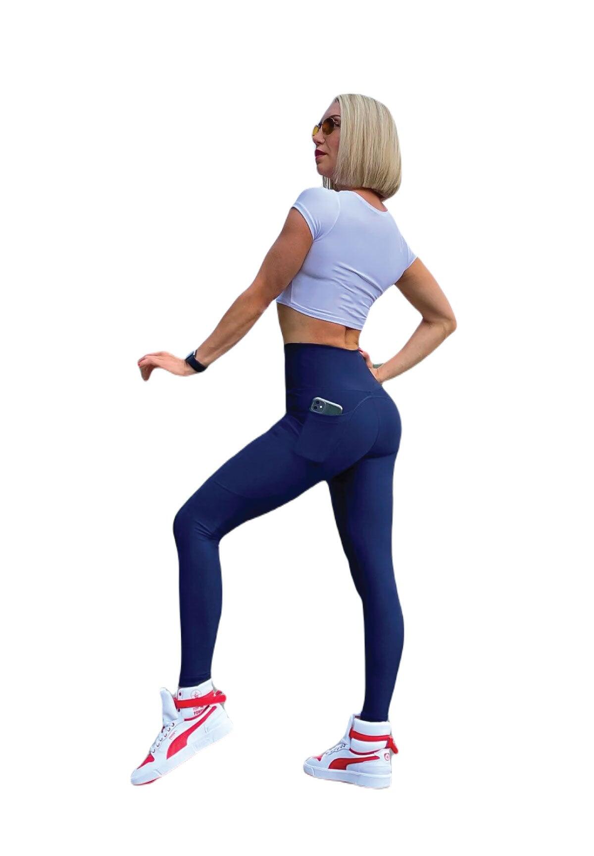 988 Leggings tascabili in blu navy 5/5