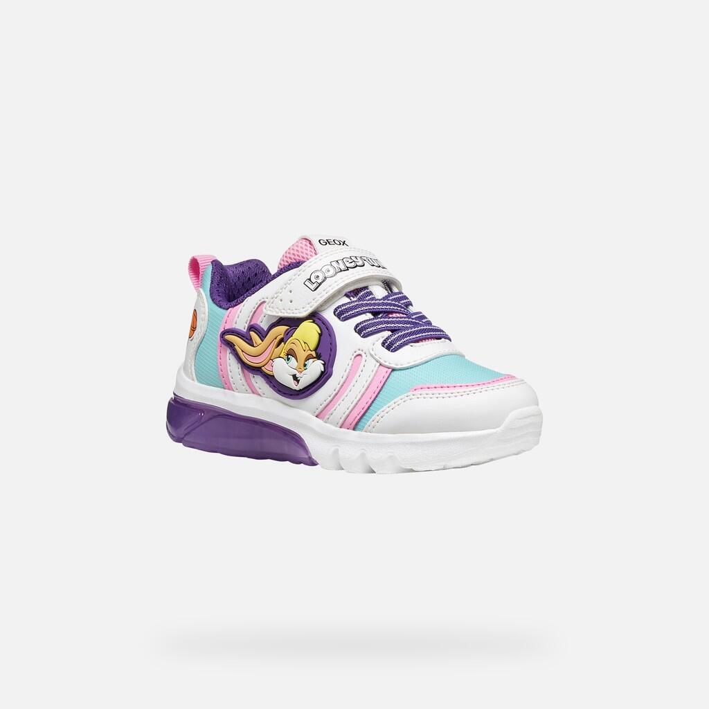 Baskets Fille J CIBERDRON GIRL Blanc/Rose 3/7