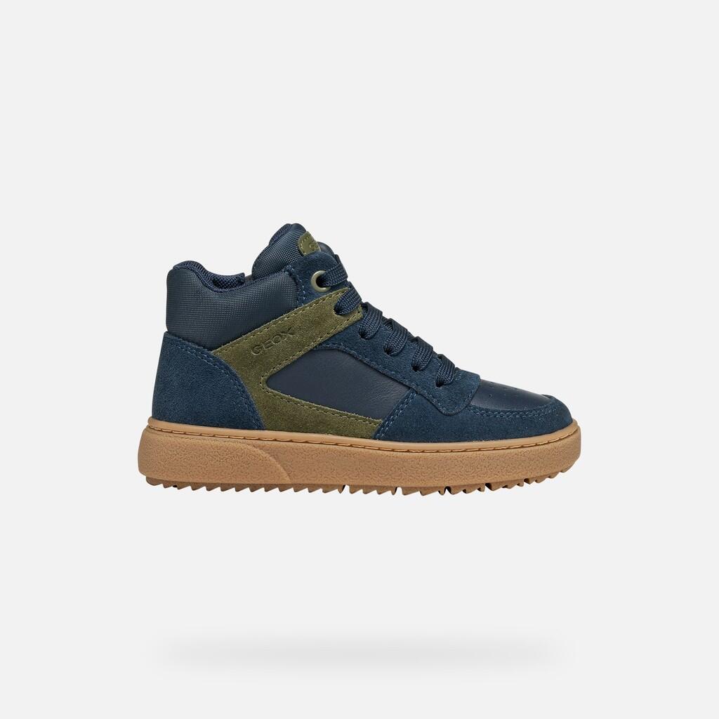 Baskets Garçon J THELEVEN BOY Bleu Marine/Vert Militaire 2/7
