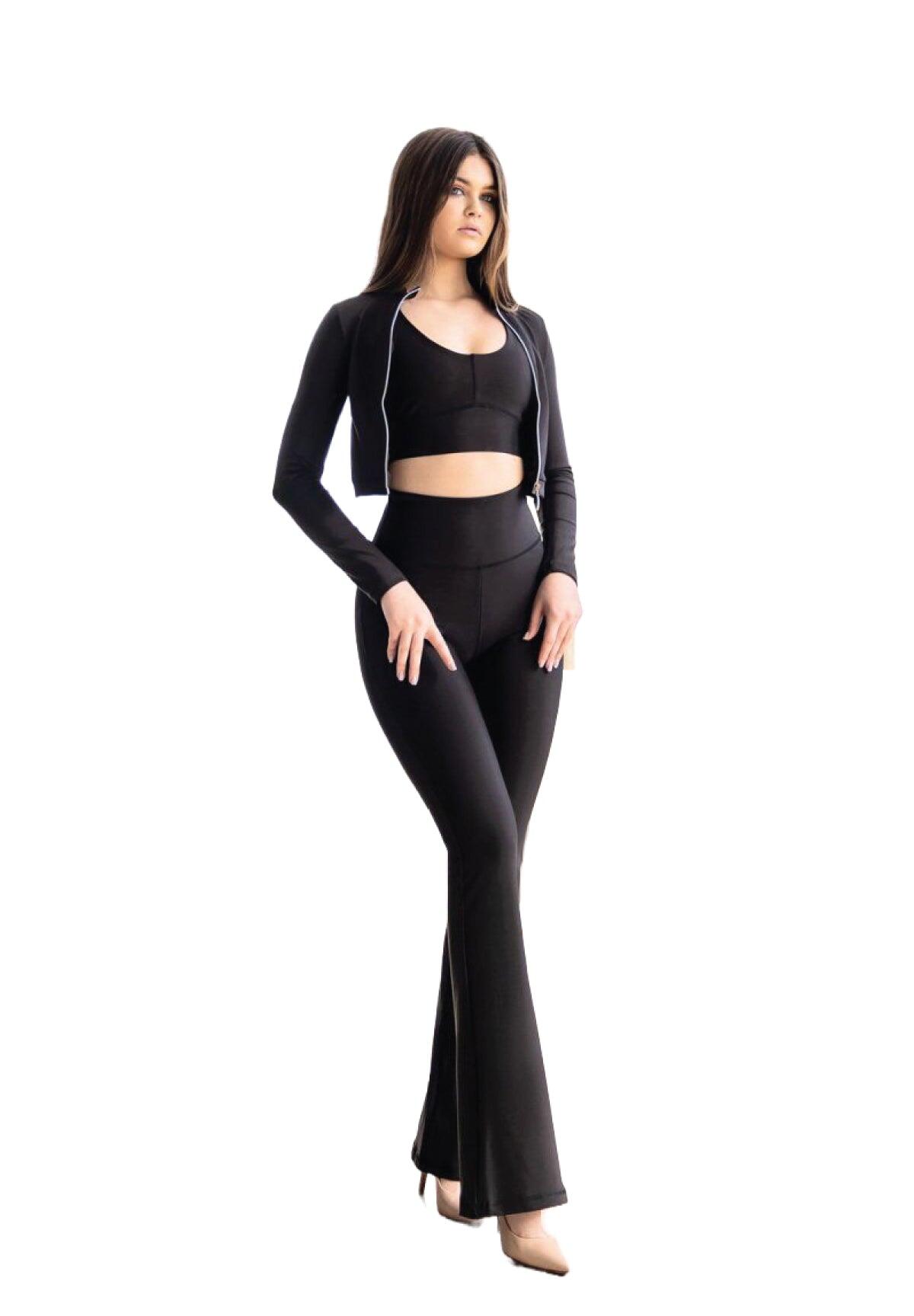 1168 Leggings a vita alta extra in nero 2/4