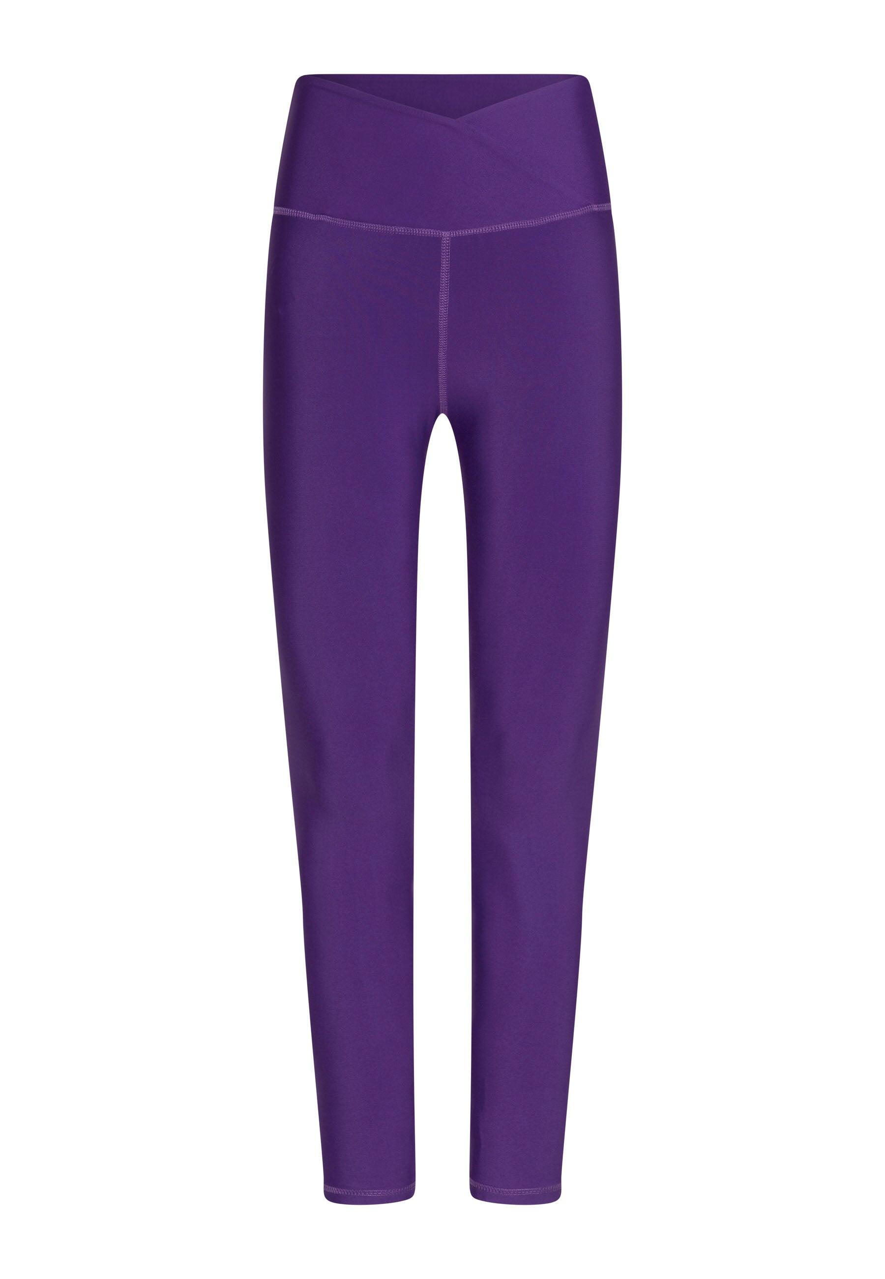 1042 Leggings a vita alta extra in viola 2/4