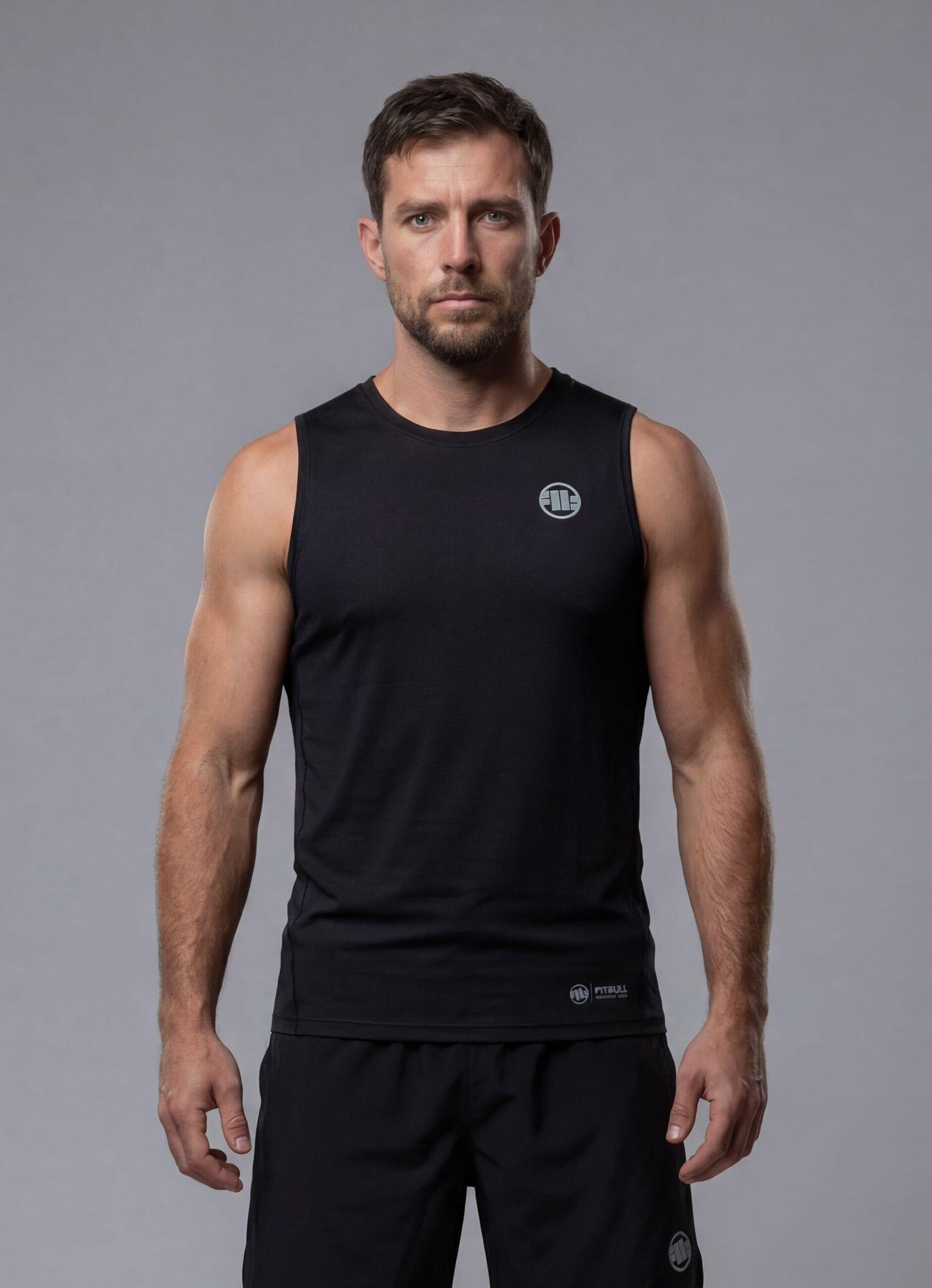 Męski Tank Top sportowy PITBULL treningowy oddychający Mesh RUNWAY 2/8