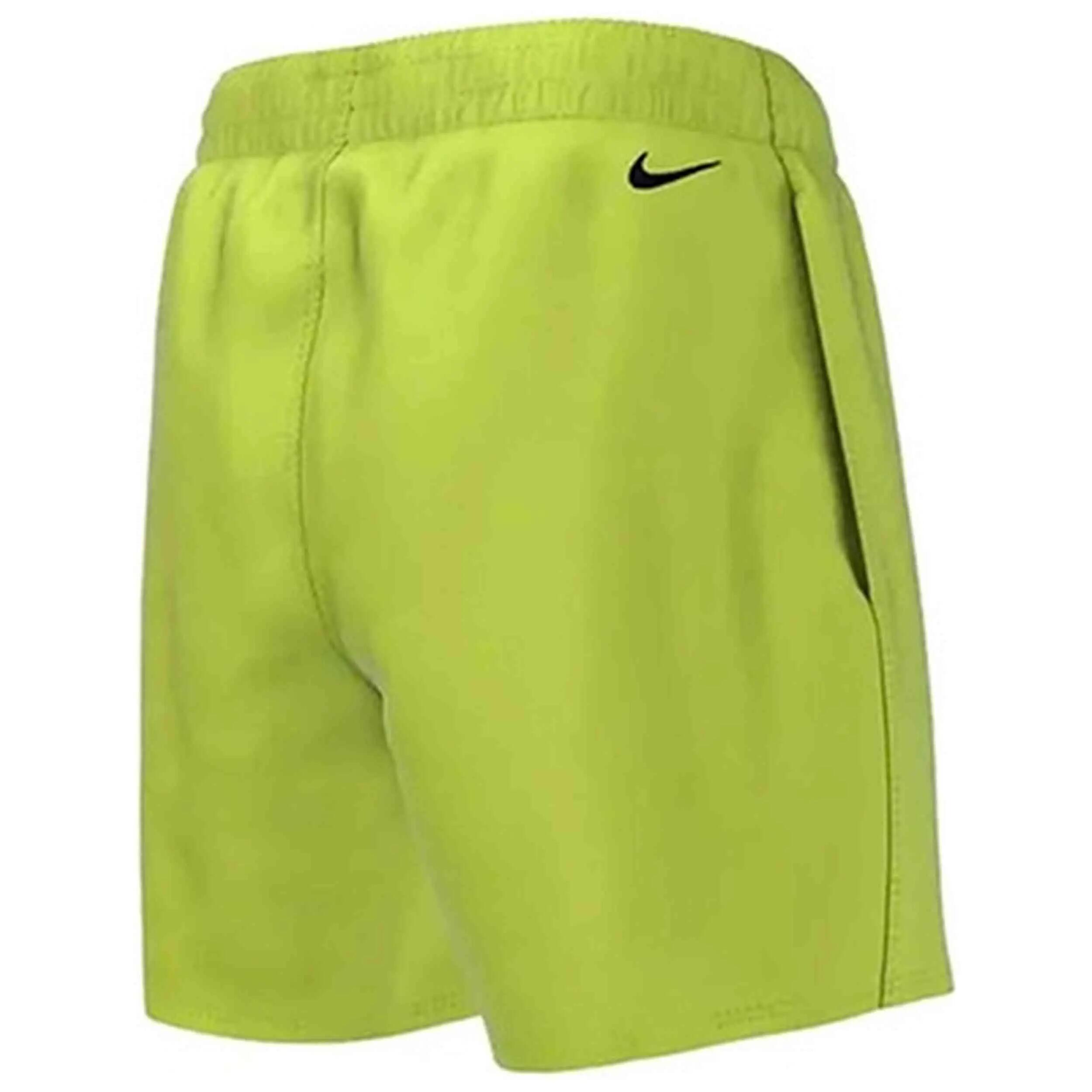 Fato de banho infantil SWIMMING SHORTS BOYS SPLIT LOGO LAP 4 INCH ATOMIC GREE 2/2