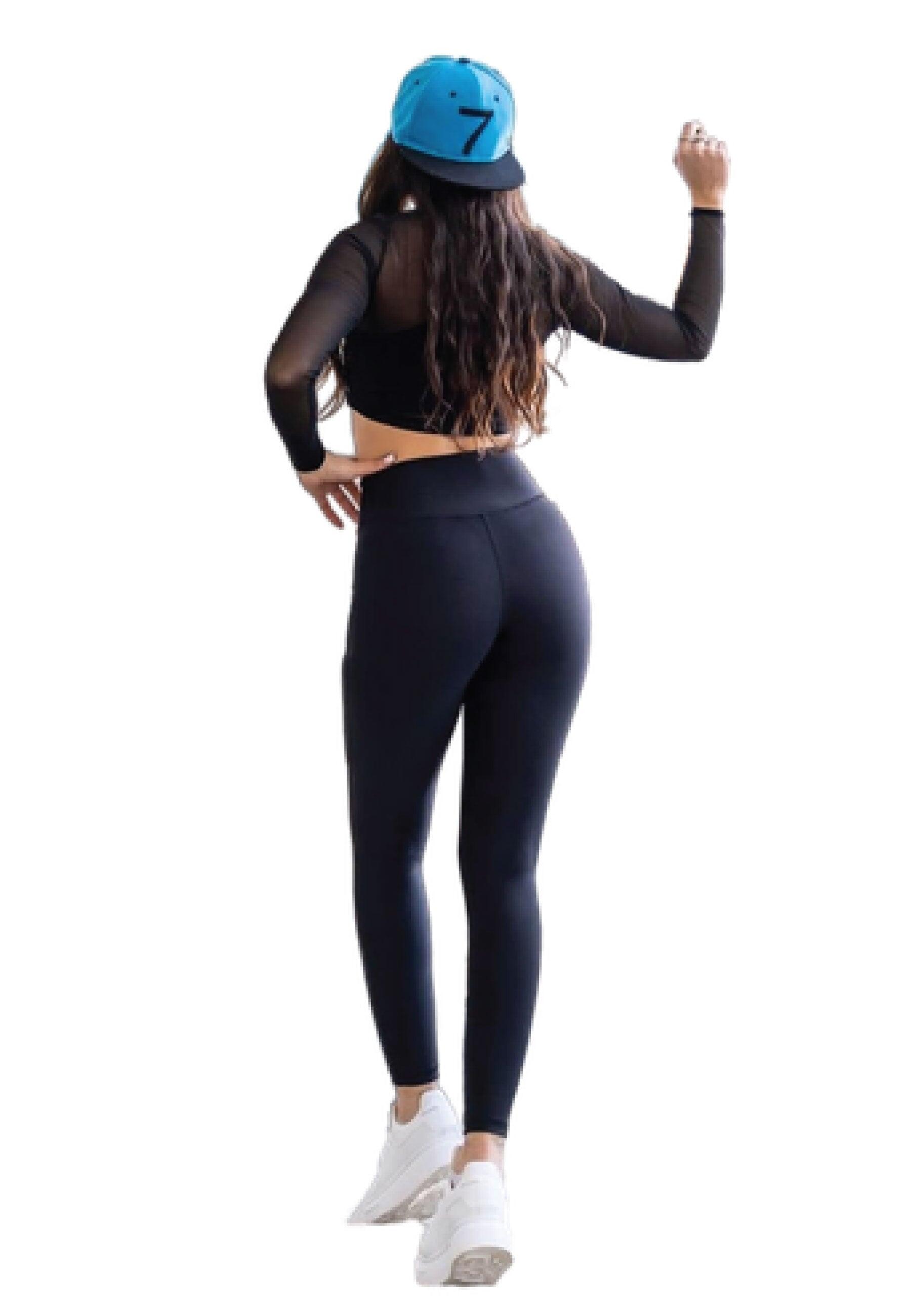 1017 Leggings sportivi con dettagli in tulle in nero 5/5