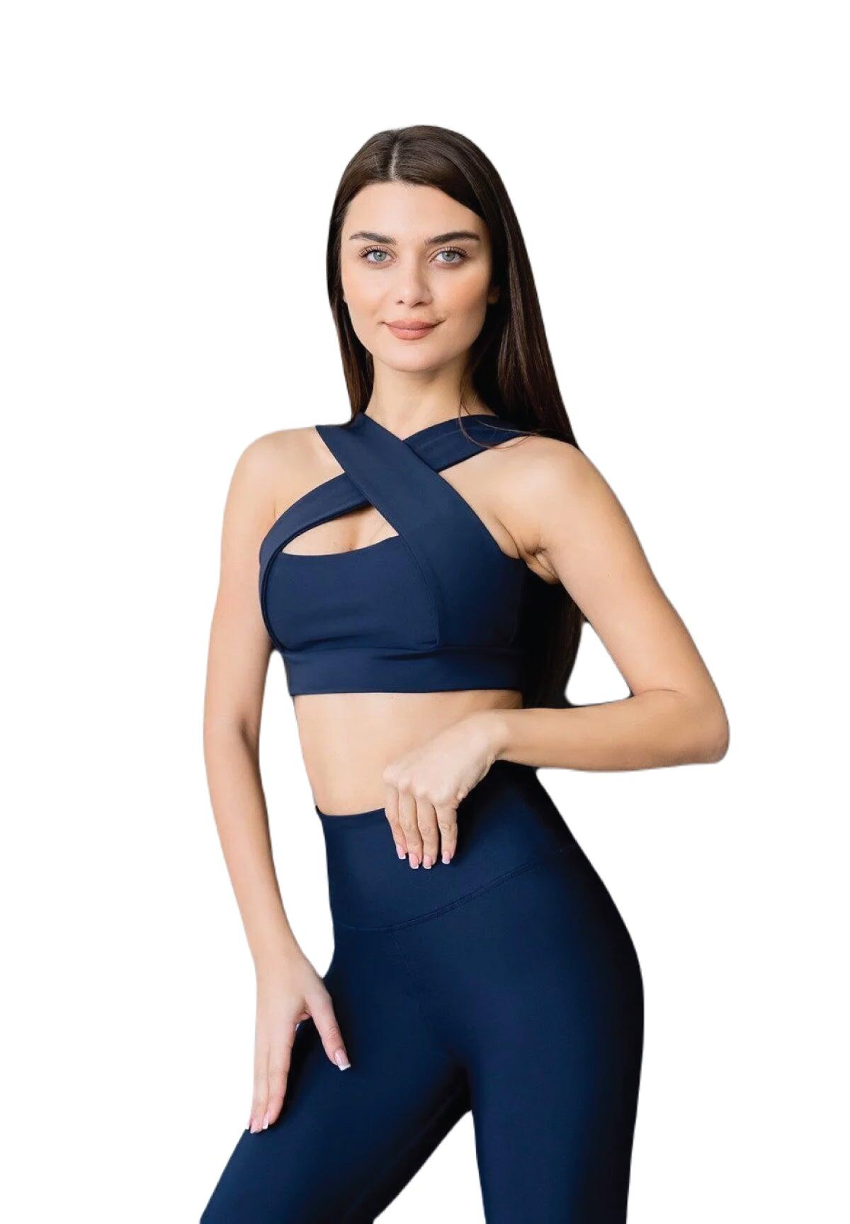 296 Leggings a vita alta extra in blu navy 4/4