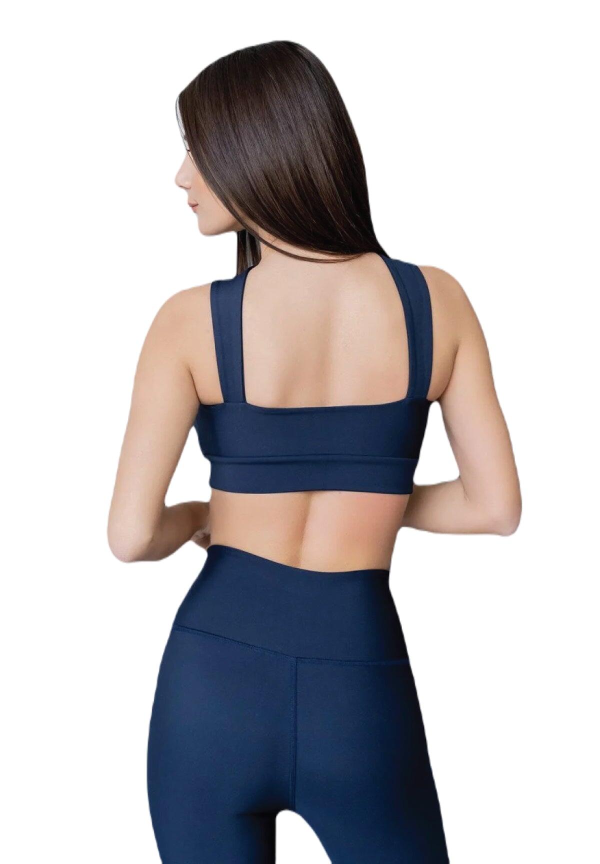 296 Leggings a vita alta extra in blu navy 3/4