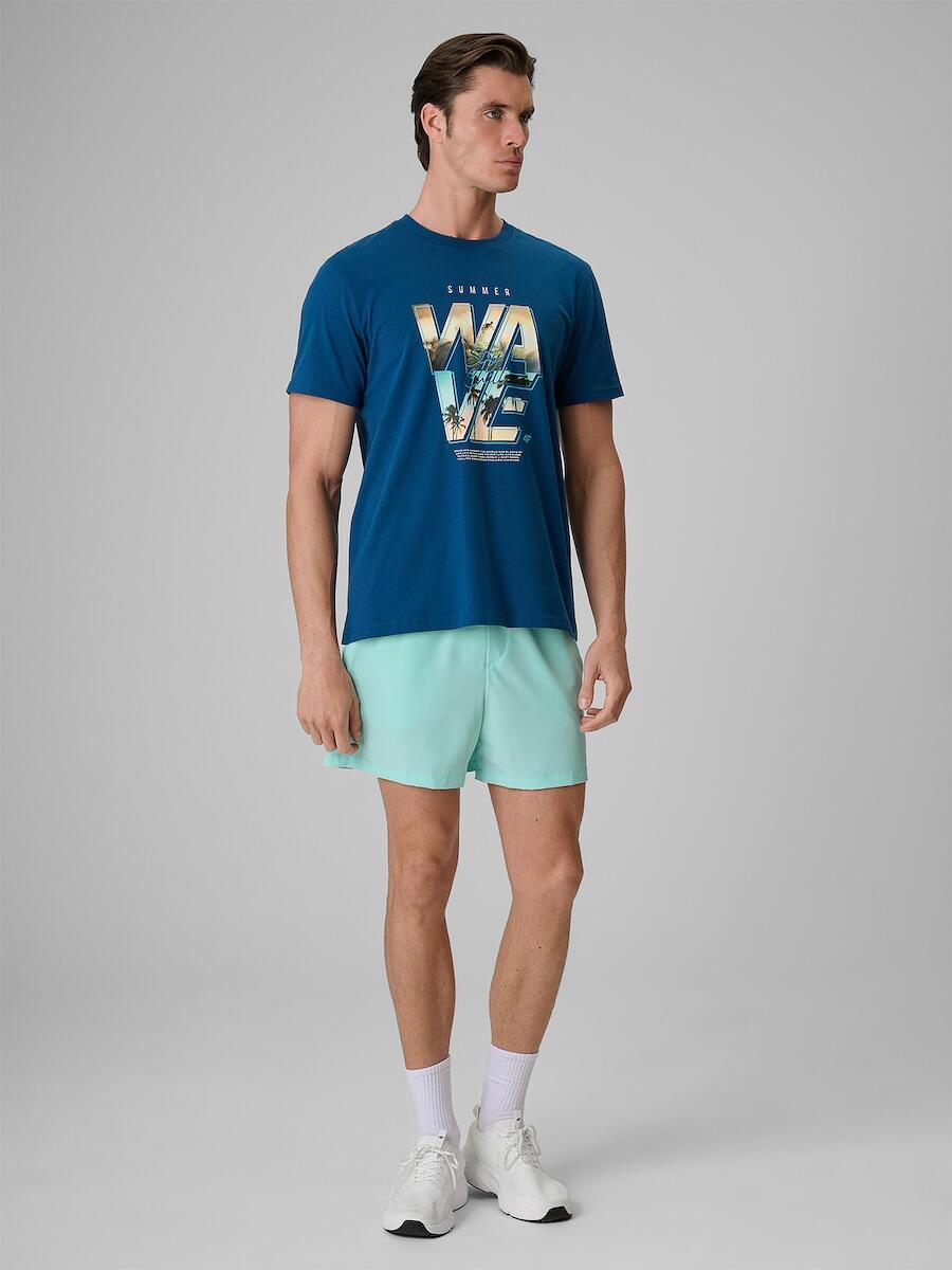 T-shirt regular z nadrukiem męski 4F 4FRSS26TTSHM4306 3/6