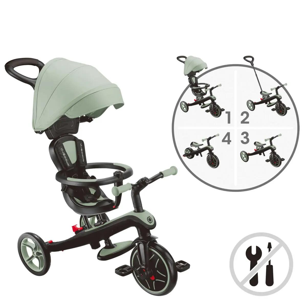 Tricycle évolutif pour bébé EXPLORER 4 en 1 - Vert Sauge 5/5