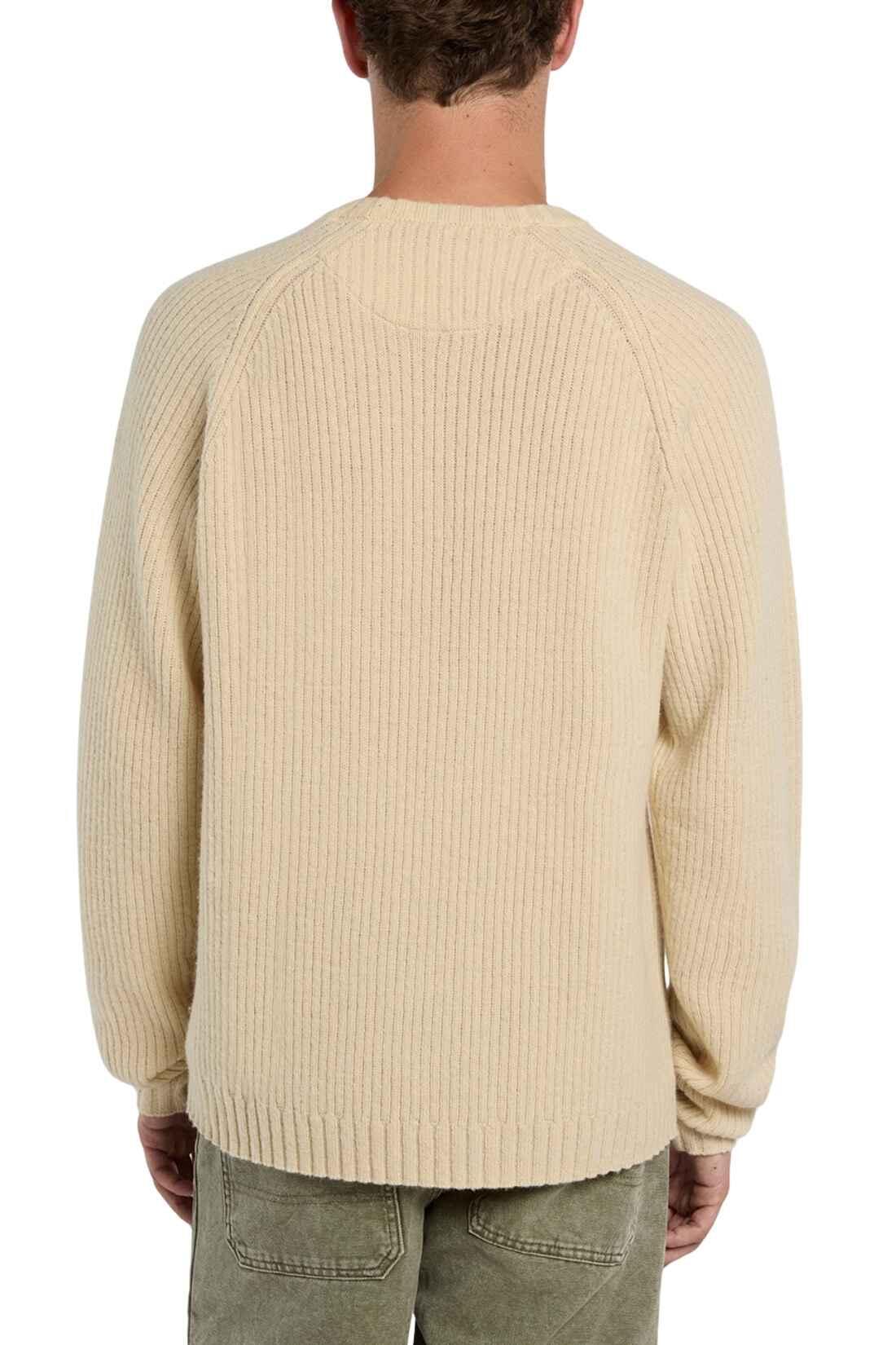 Blusa de desporto para homem - gola redonda relaxed 80% lã - bege 3/3