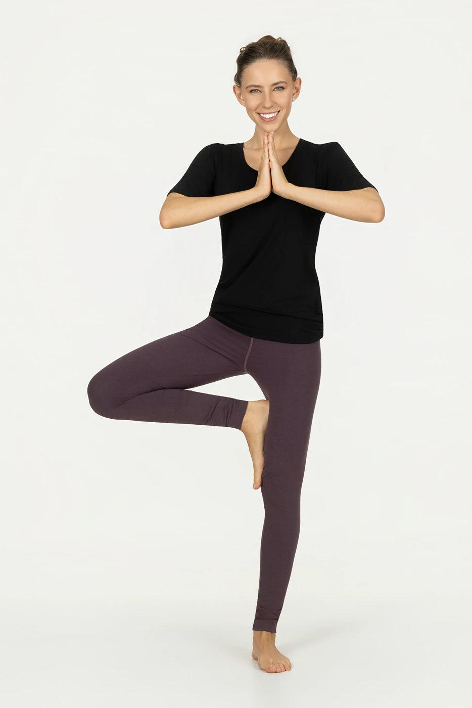 Kami Yoga et Pilates Tee avec ceinture de hanche - Noir Onyx 3/5