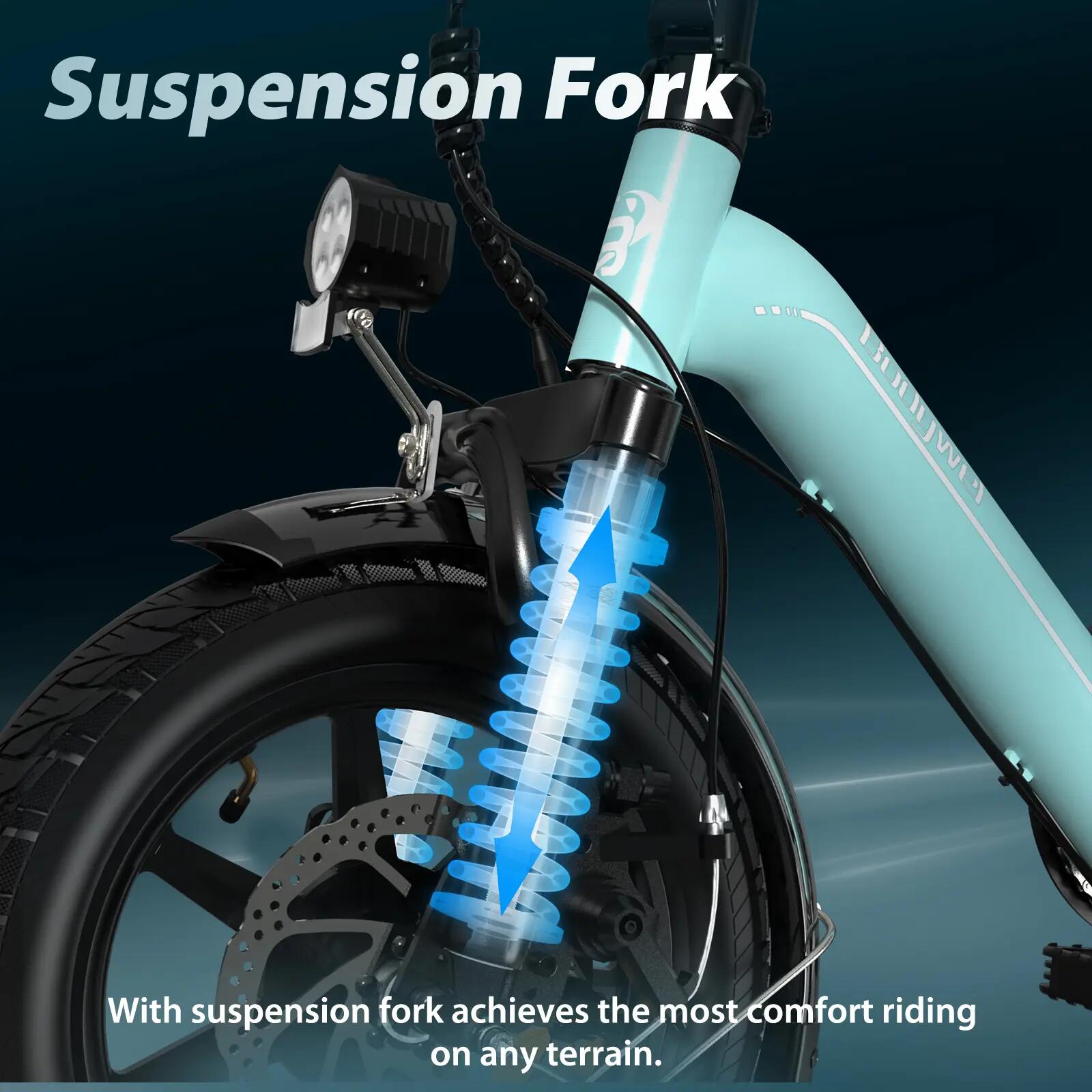 Elektrische fiets voor volwassenen Bodywel T16Pro, met een bagagedrager 8/12