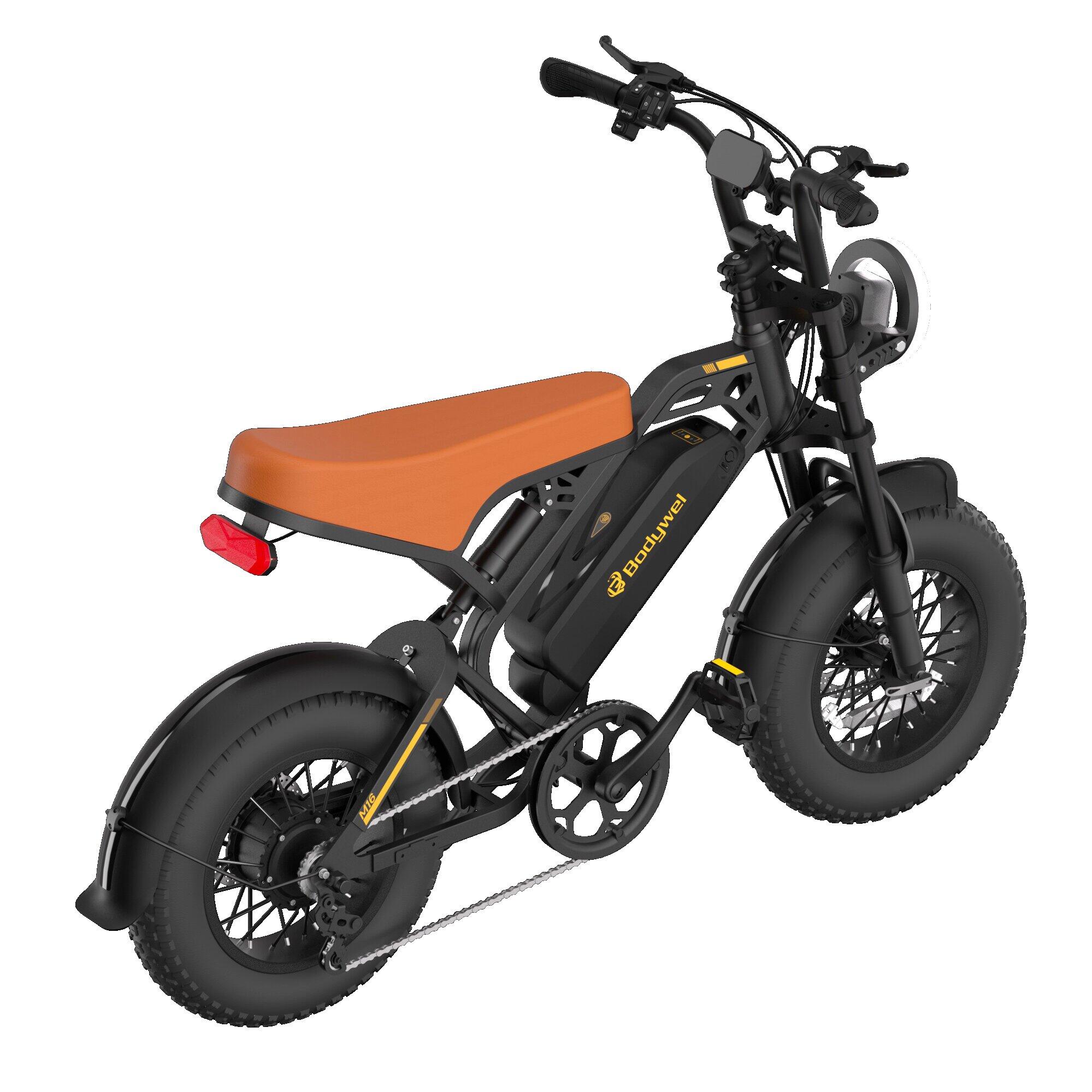 M16 bici elettrica adulti, batteria 48V13Ah, pneumatici grassi 16×4.0", IPX4 6/13