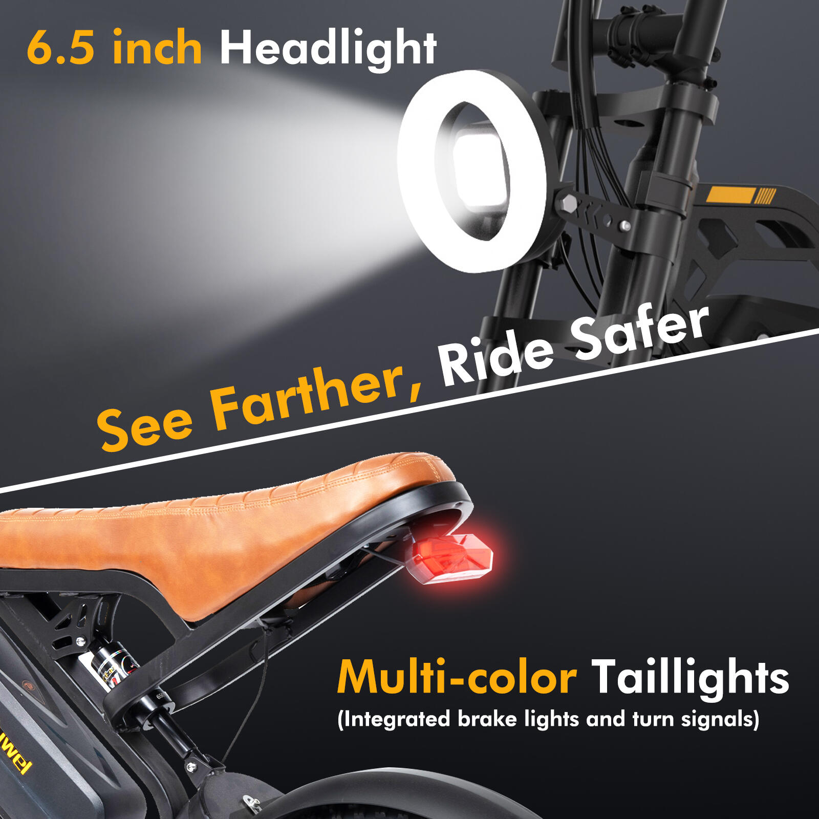 M16 bici elettrica adulti, batteria 48V13Ah, pneumatici grassi 16×4.0", IPX4 9/13