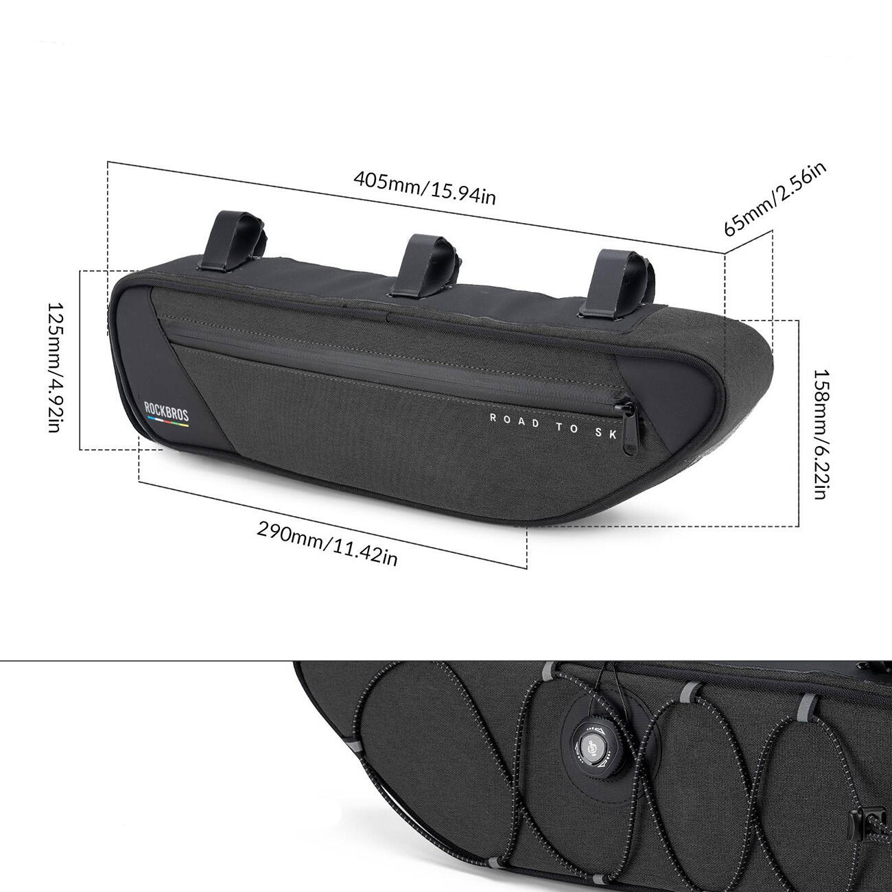 Torba rowerowa pod ramę wodoodporna 6/7