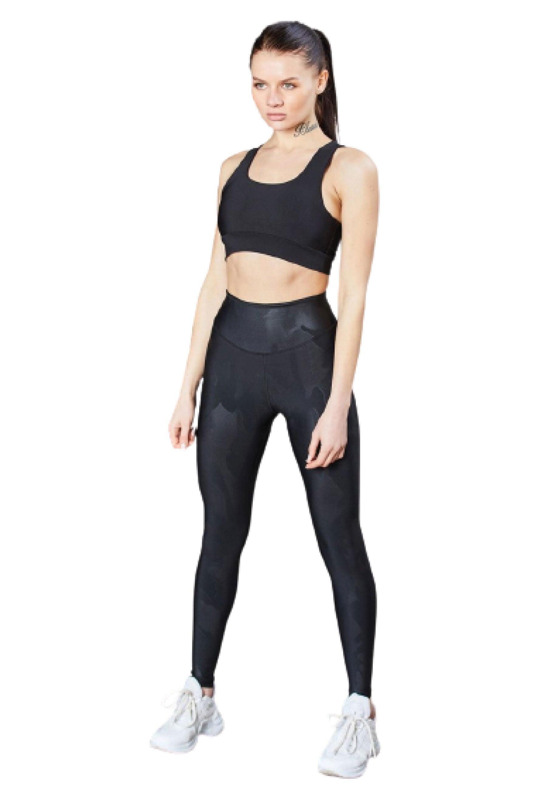 1058 Leggings Leather Look in nero 3/4