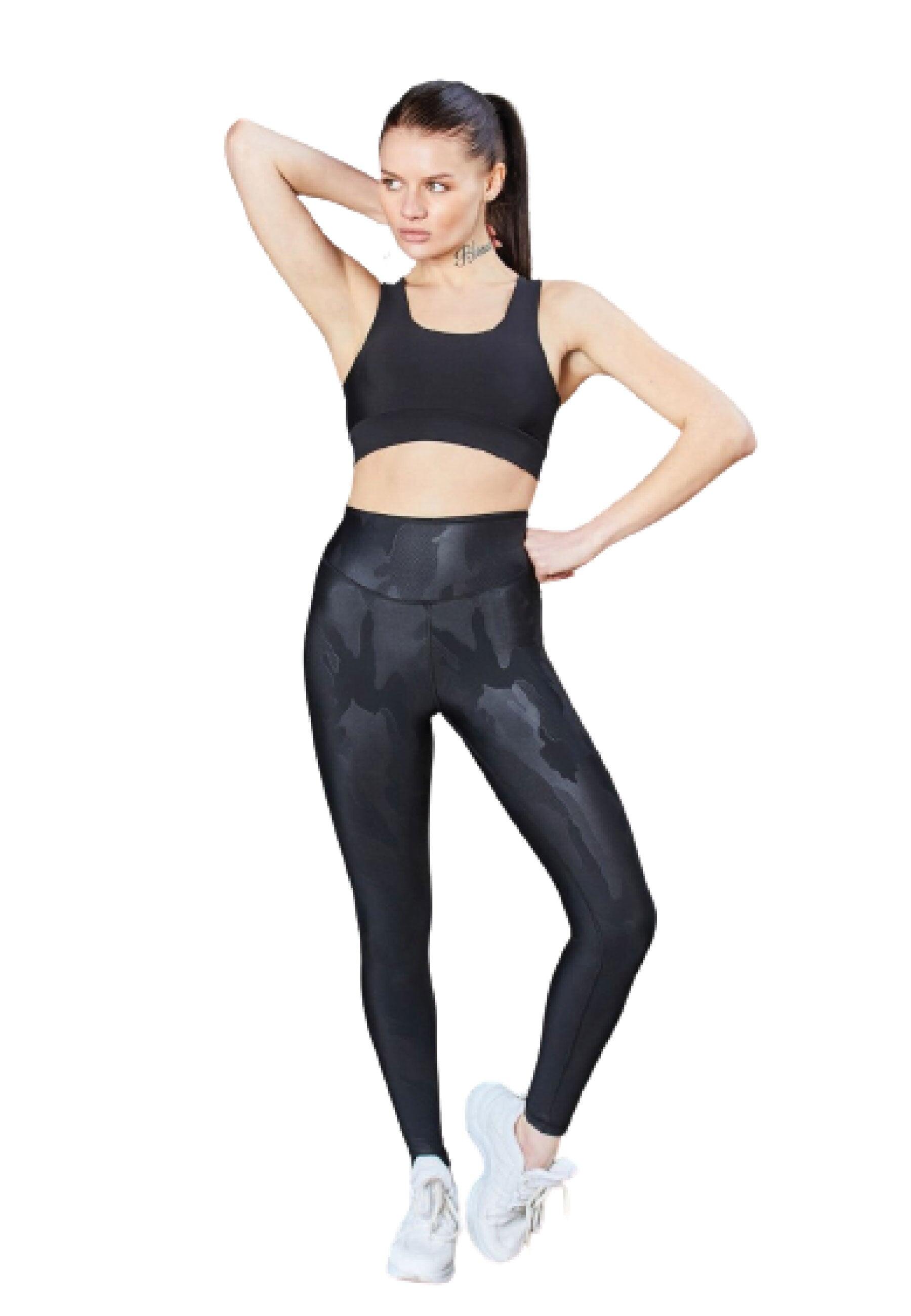 1058 Leggings Leather Look in nero 2/4