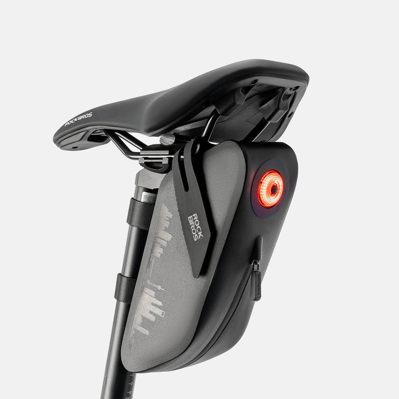Fietszadeltas met lampje 2/7
