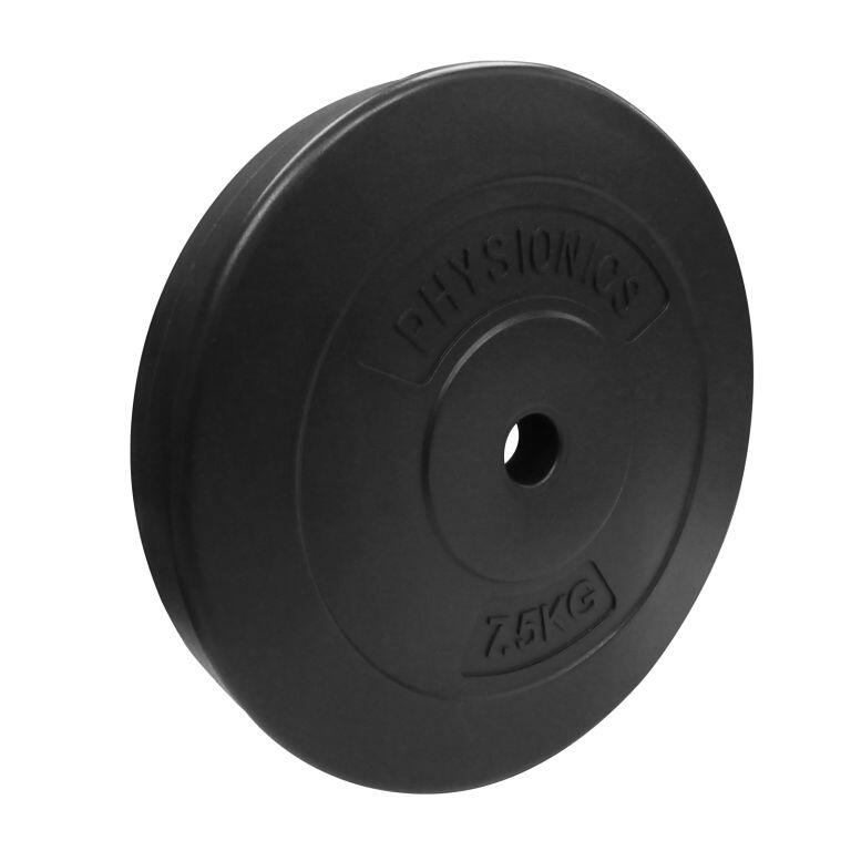 Set discuri din plastic umplute cu cimnet, 2 x 7.5kg, Physionics