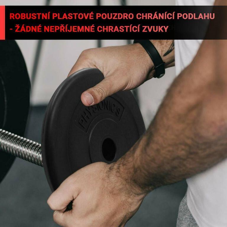 Set discuri din plastic umplute cu cimnet, 2 x 7.5kg, Physionics