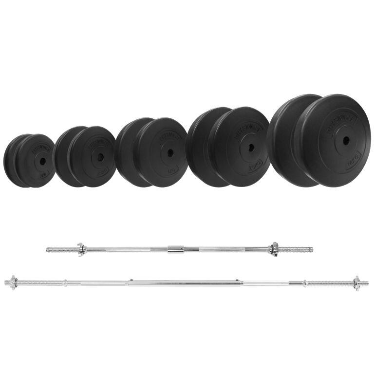 Set discuri din plastic umplute cu cimnet, 2 x 7.5kg, Physionics