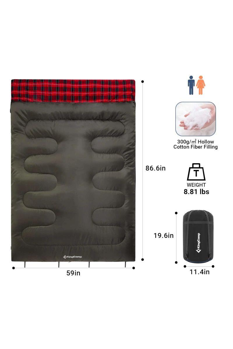Sac de couchage camping double Snowflake 300D KS2216 2/3