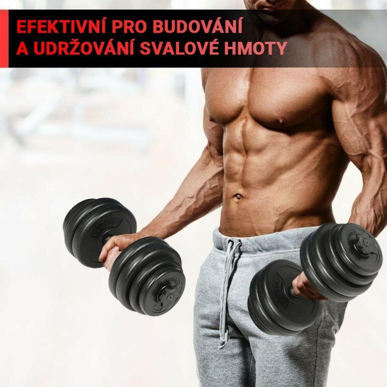 Set discuri din plastic umplute cu cimnet, 2 x 7.5kg, Physionics