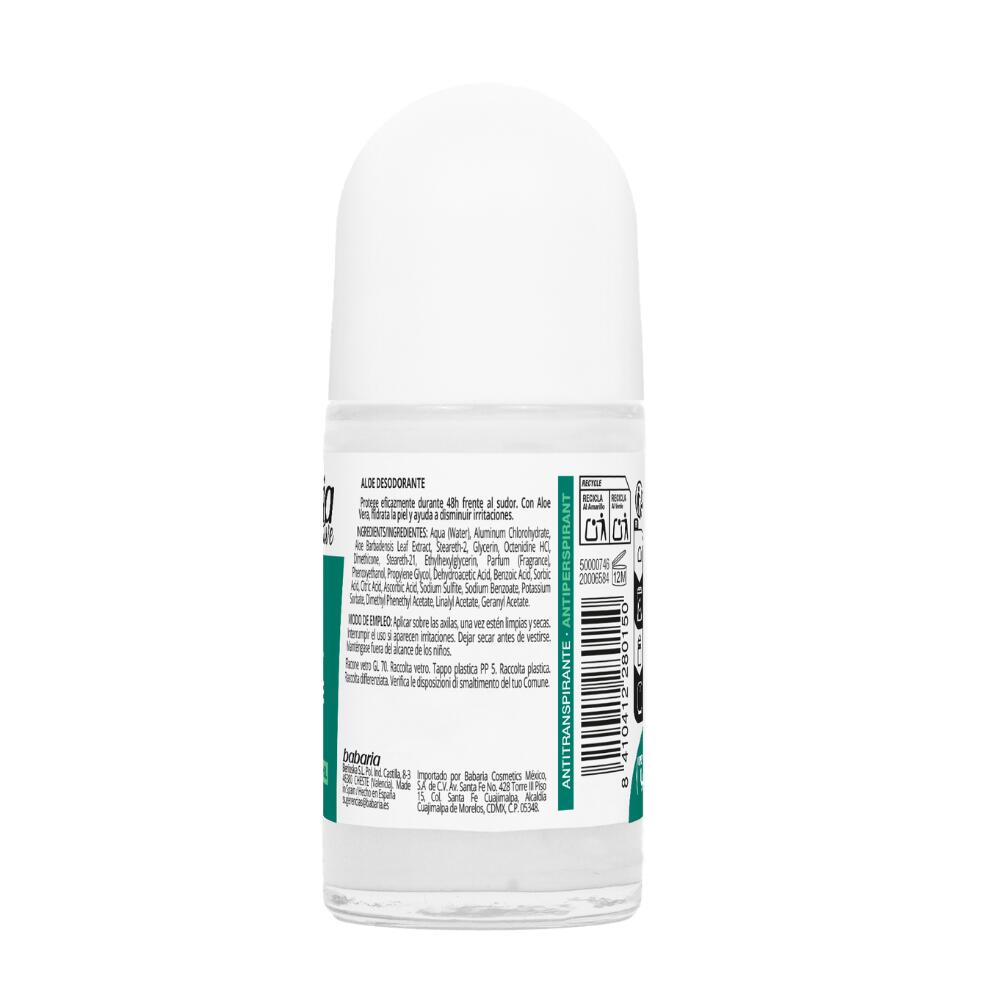 BABARIA Desodorante antitranspirante Roll-on Aloe 50 ml 2/2