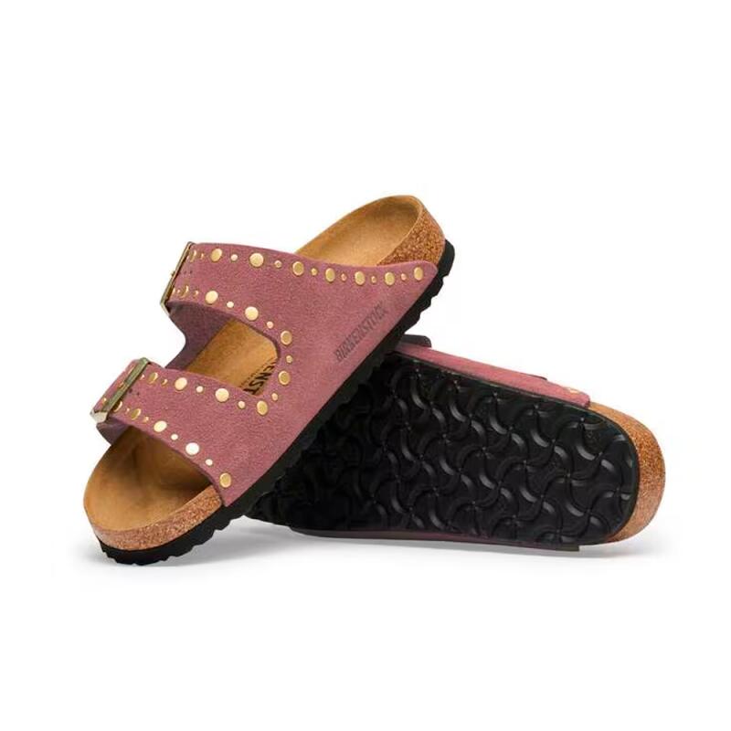 Sandalias Planas Mujer Birkenstock Arizona Rivet Burdeos 4/4