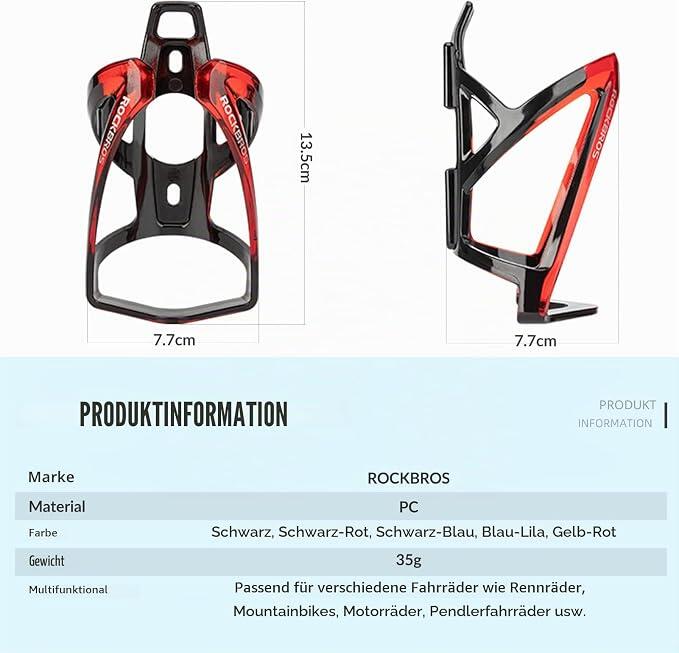 ROCKBROS Fahrrad-Flaschenhalter aus Polycarbonat, 2er-Set 2/5
