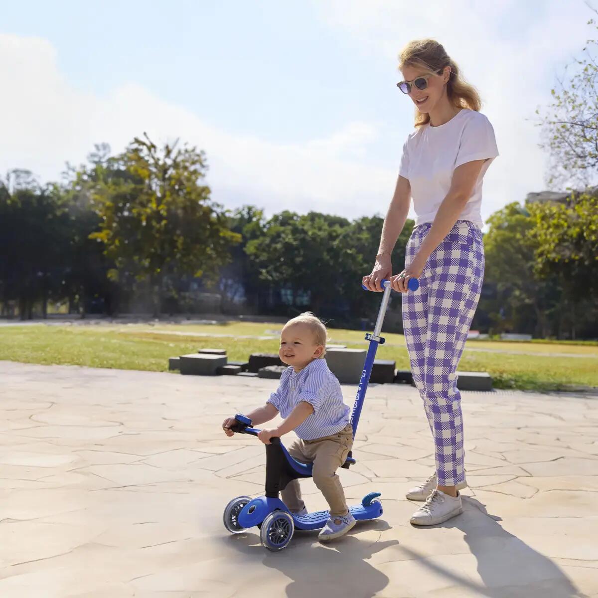 Trottinette évolutive GO-UP SPORTY LIGHTS - Bleu cendré 2/5