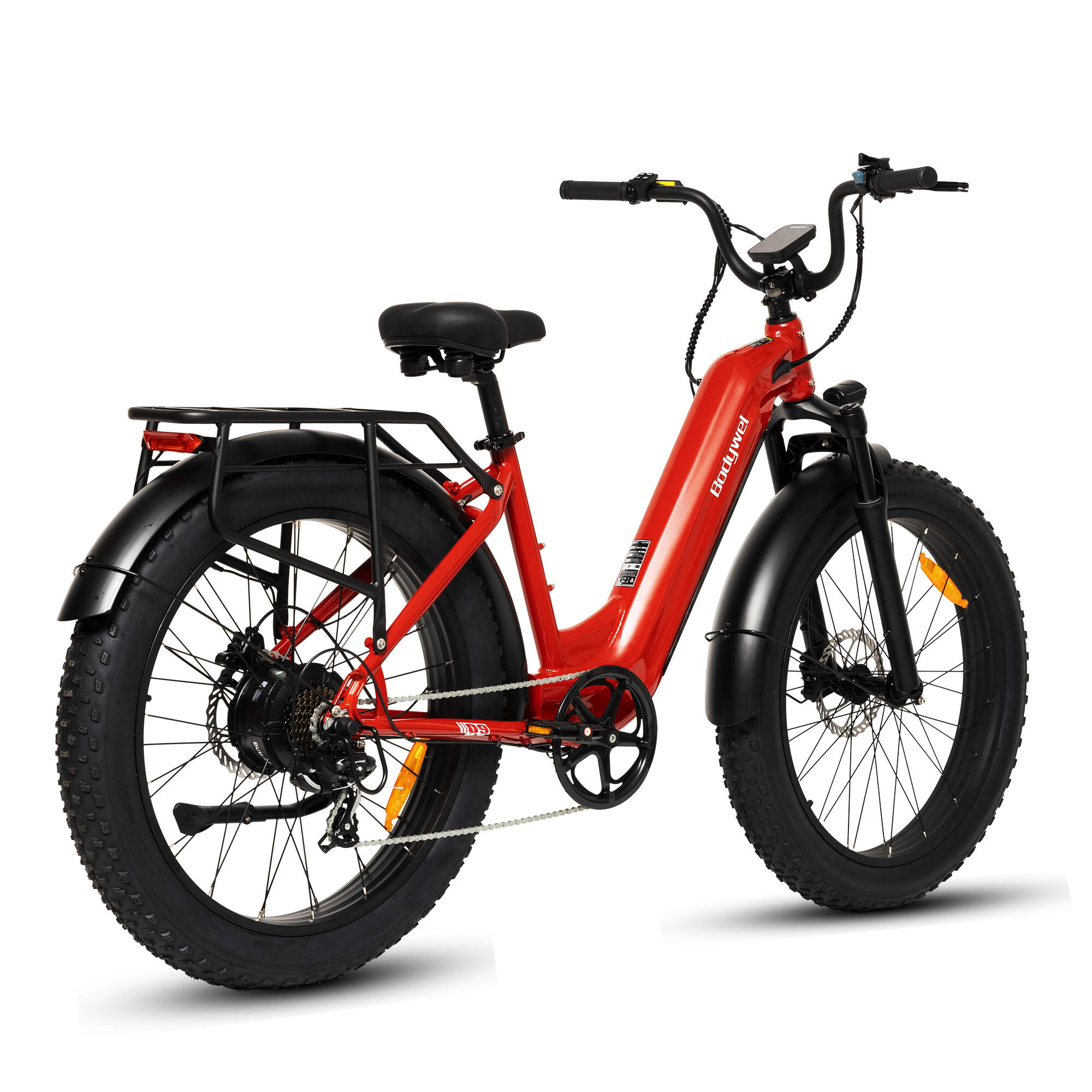 Bicicletă electrică Bodywel D9 cu baterie de 48V 15Ah, LED și aplicație