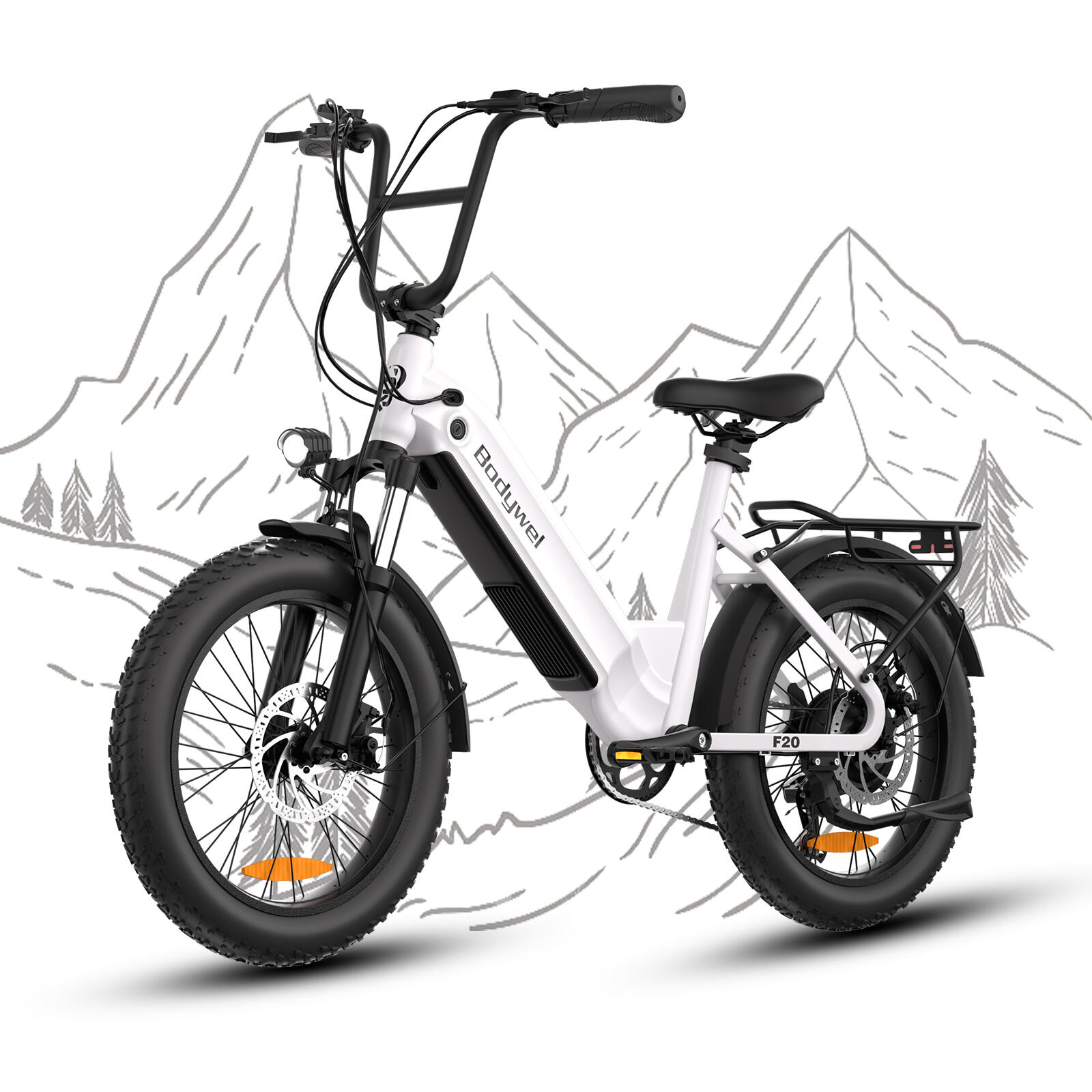 F20 vélo électrique adulte, batterie 48V15Ah, pneus 20×3.0". 6/12