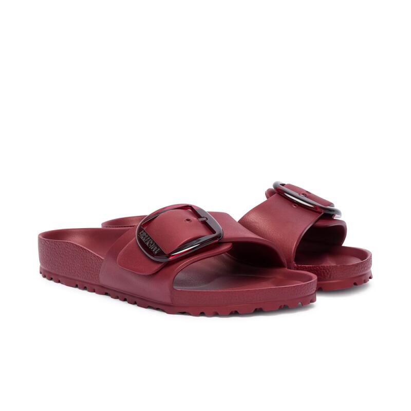 Sandalias Planas Mujer Birkenstock Madrid Big Buckle Eva Burdeos 2/4