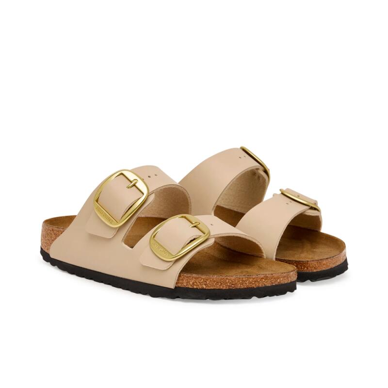 Sandalias Planas Mujer Birkenstock Arizona Big Buckle Beige 2/3