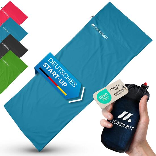 Hüttenschlafsack 100 % Baumwolle 220 x 90 cm Reiseschlafsack Inlett leicht Nijak