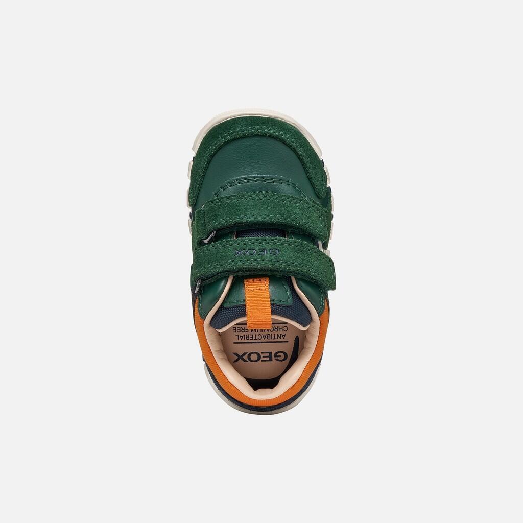 Premiers Pas Bébé Garçon B IUPIDOO BOY Vert Forêt/Orange 6/7