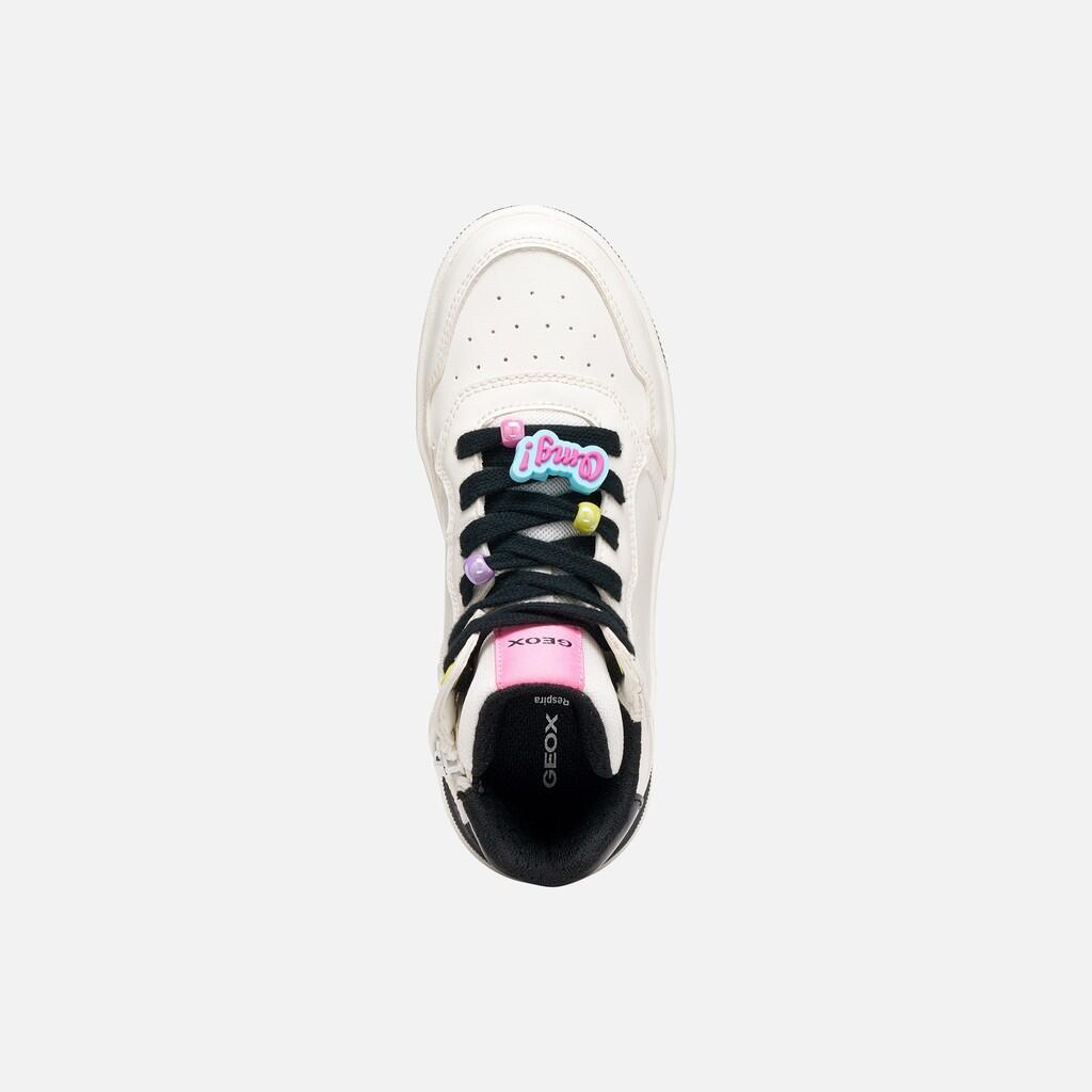 Baskets Fille J WASHIBA GIRL Blanc/Noir 6/7