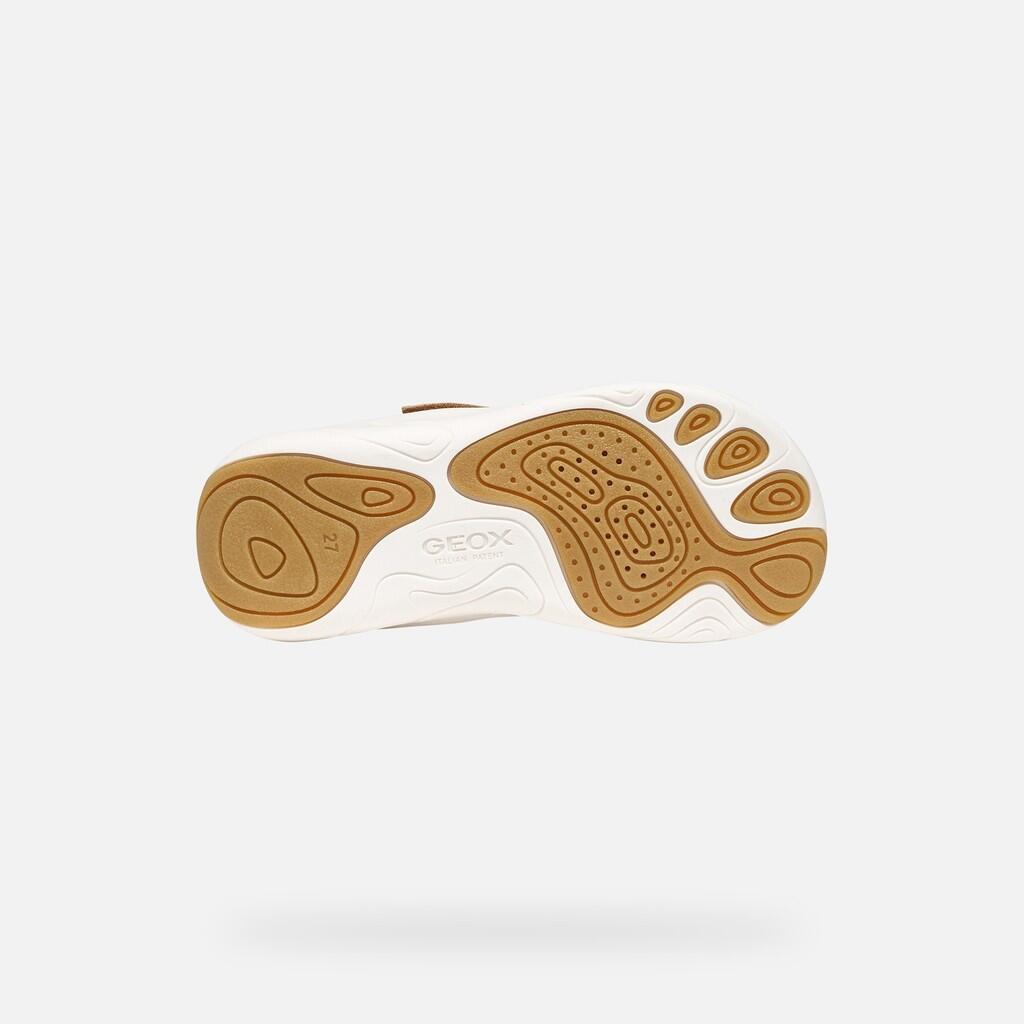 Baskets Garçon FOOT-RUN BOY Caramel/Blanc 7/7