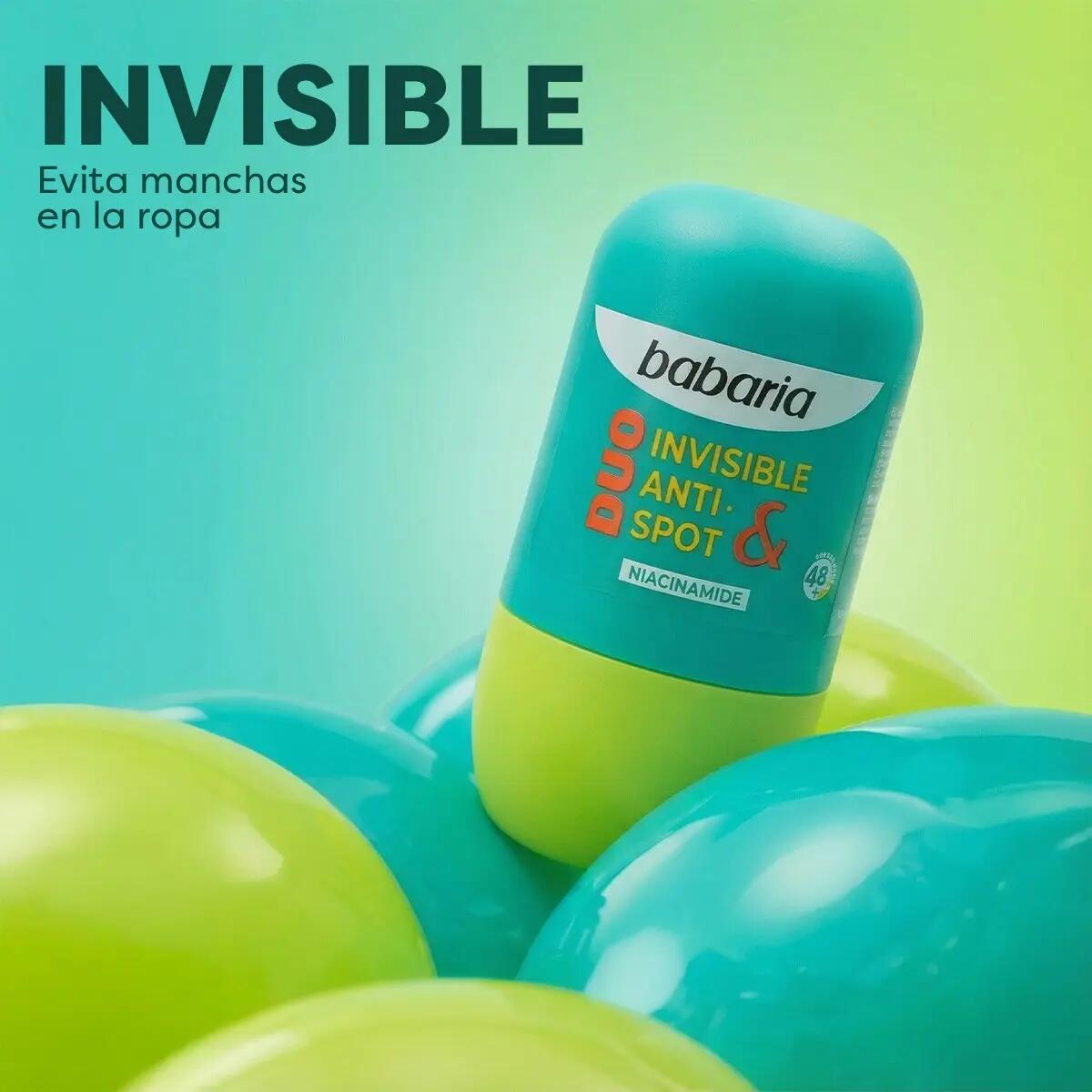 BABARIA  Desodorante Mujer y Hombre Duo Invisible&AntiSpot Pack 3UD 4/7