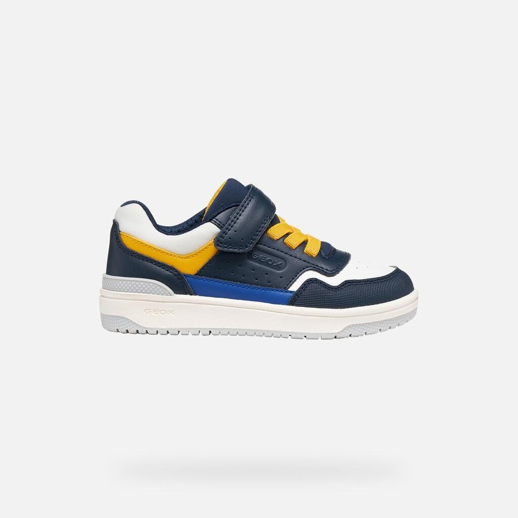 Baskets Garçon J WASHIBA BOY Bleu Marine/Jaune 2/7